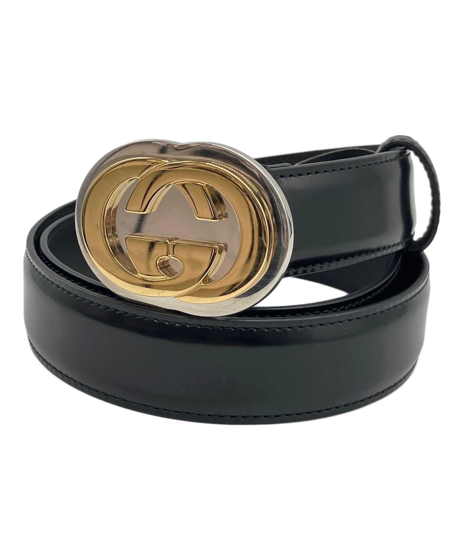 中古・古着通販】GUCCI (グッチ) インターロッキングGレザーベルト