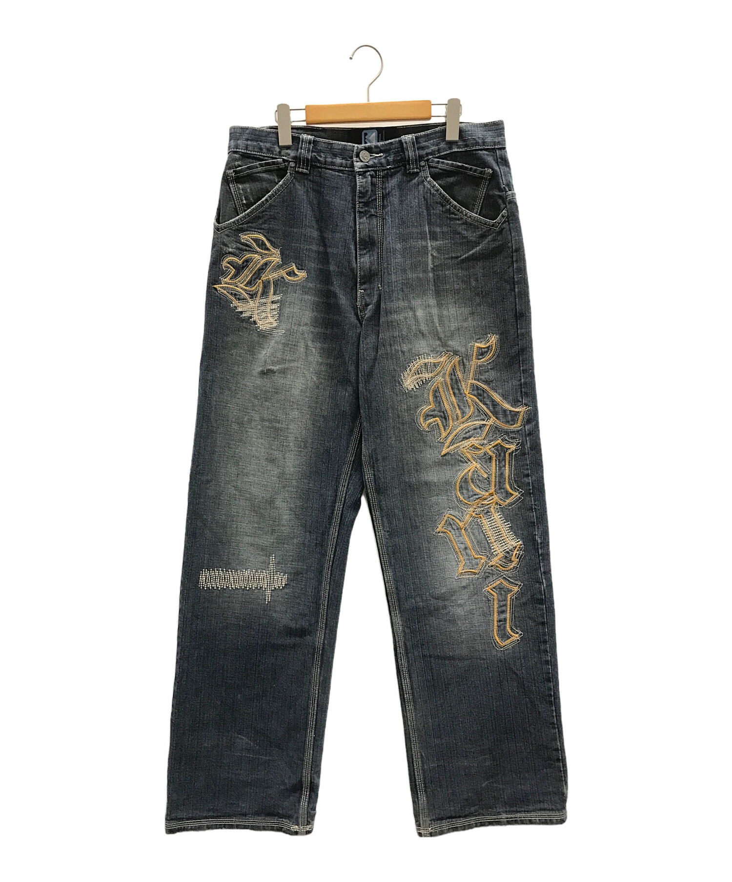 中古・古着通販】KARL KANI (カールカナイ) デニムパンツ 刺繍ジーンズ