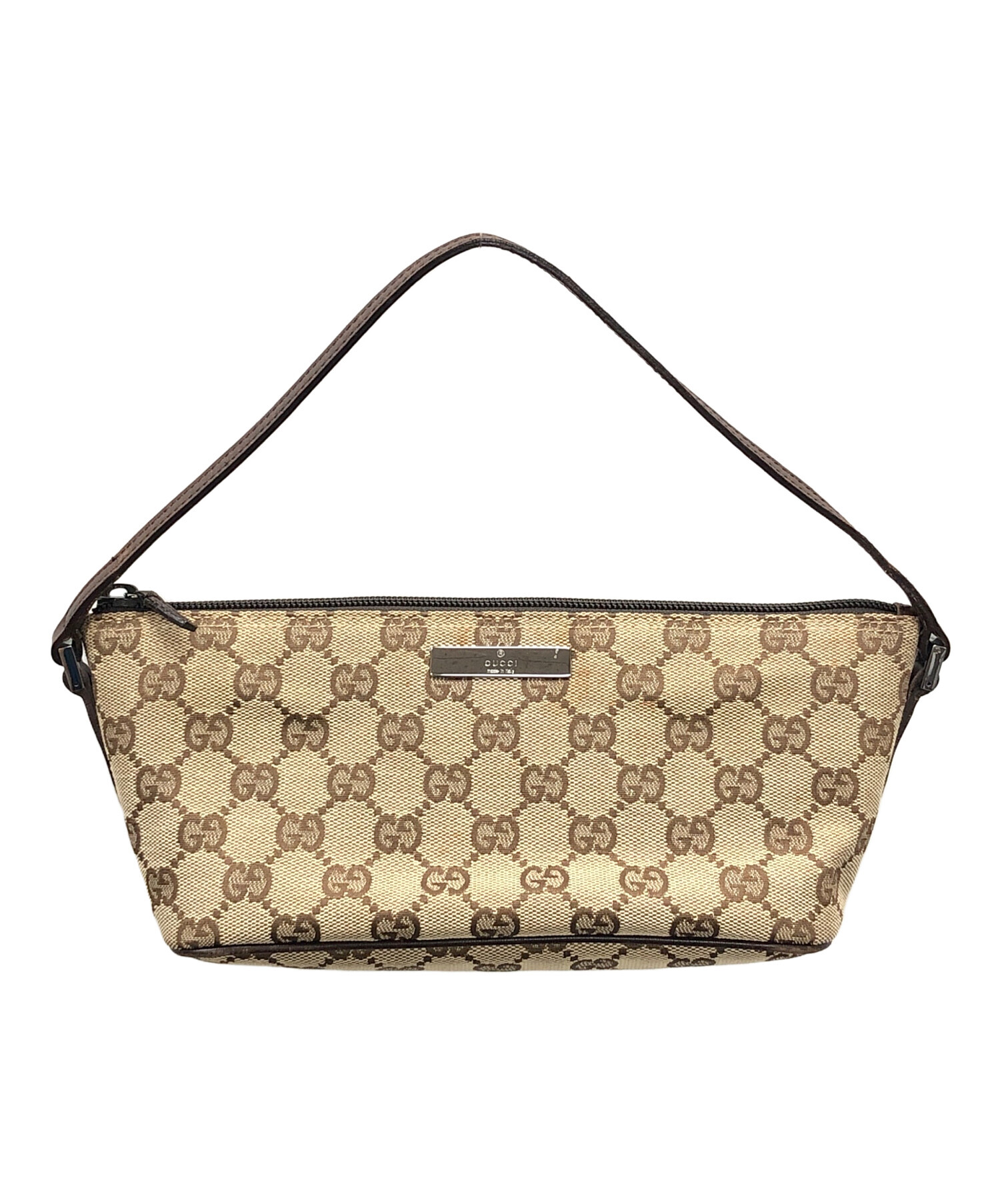 中古・古着通販】GUCCI (グッチ) アクセサリーポーチ GG ブラウン