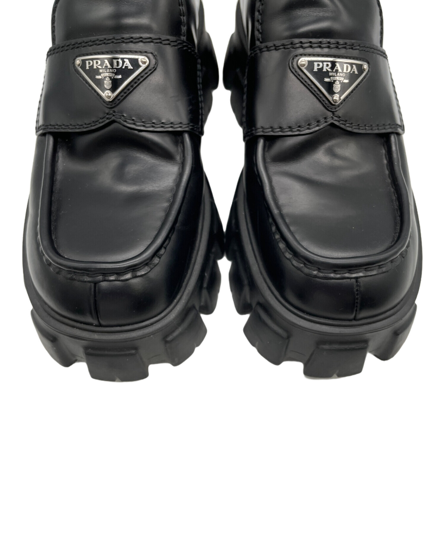 中古・古着通販】PRADA (プラダ) ローファー ブラック サイズ:24