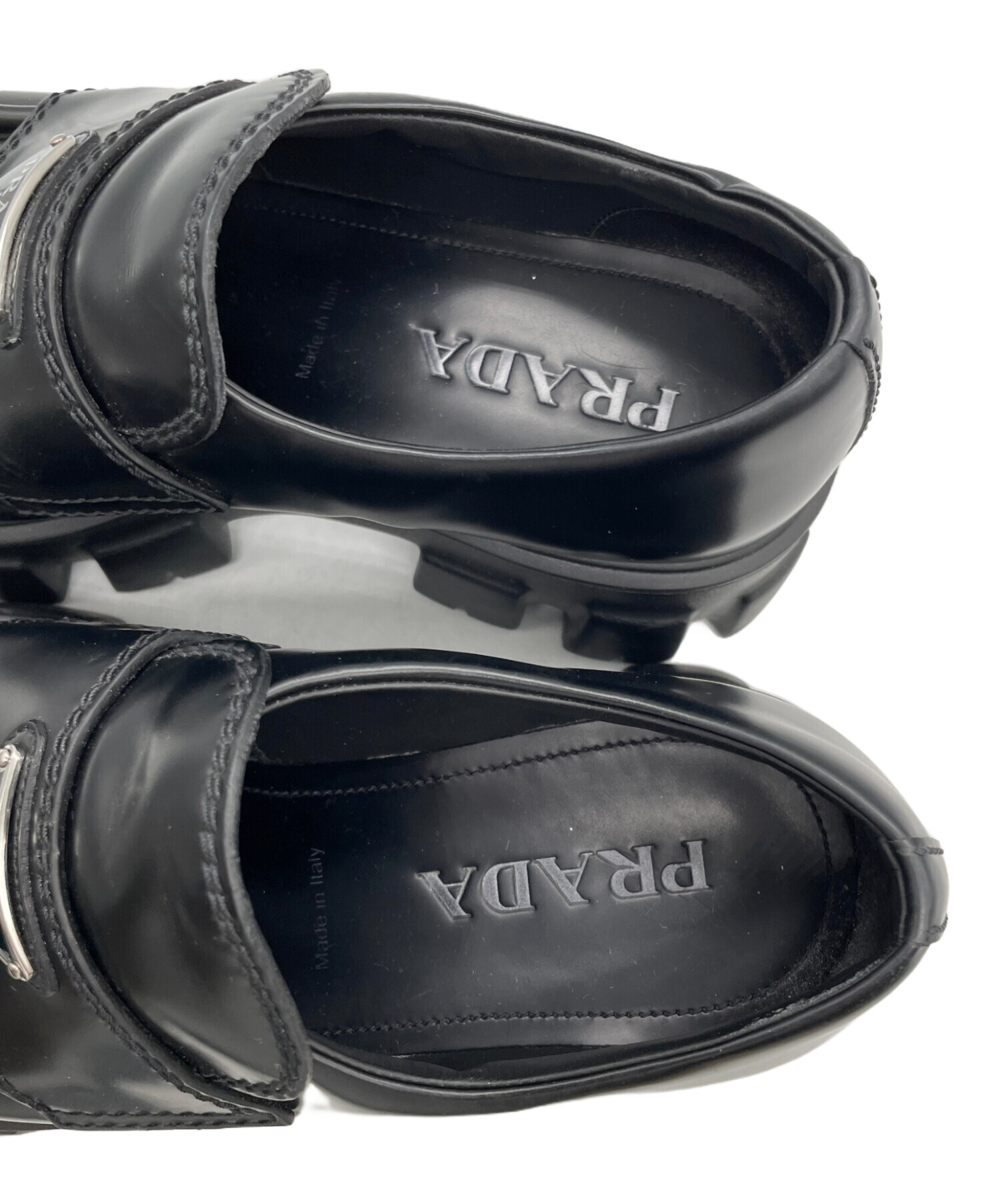 中古・古着通販】PRADA (プラダ) ローファー ブラック サイズ:24