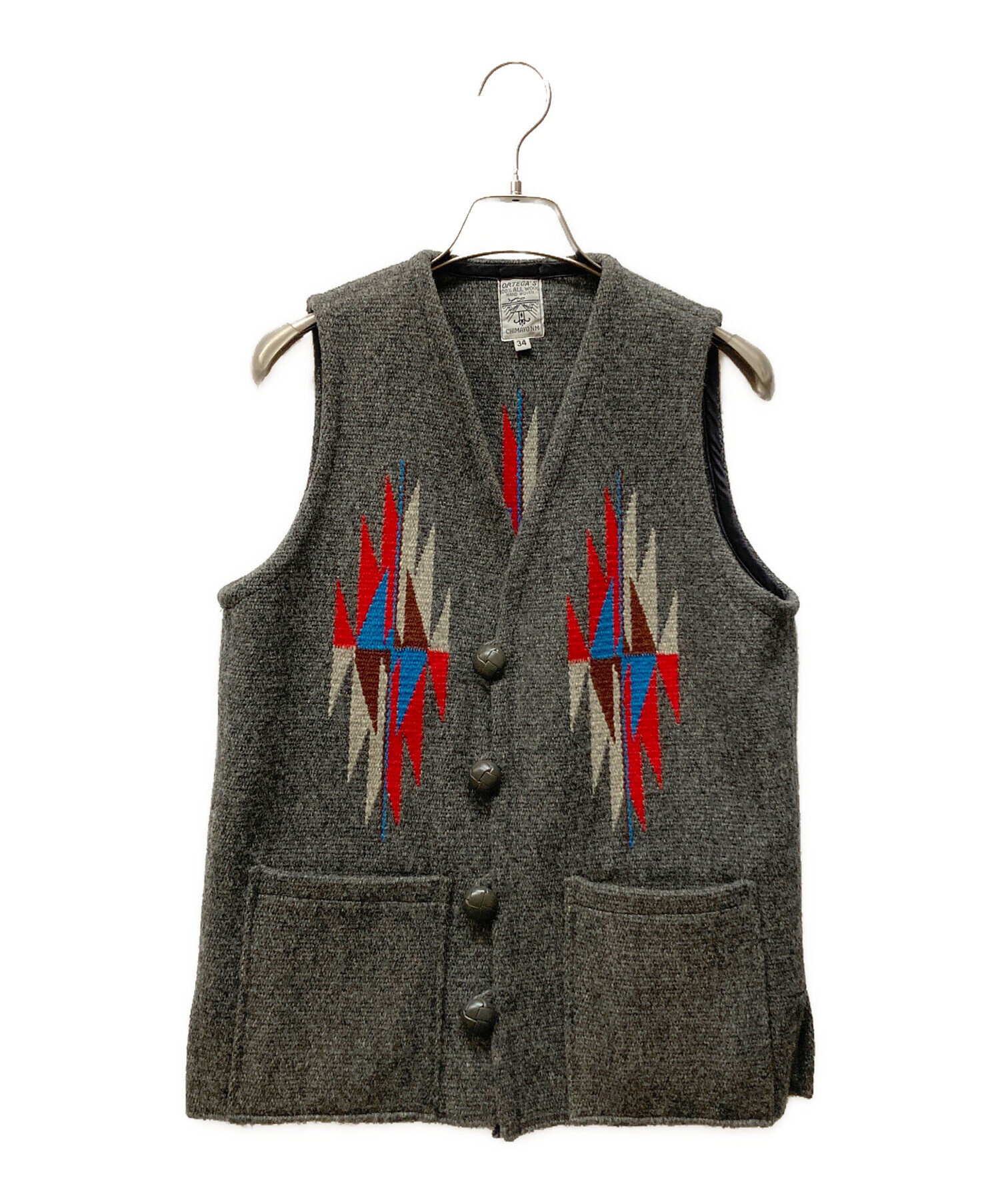 中古・古着通販】ORTEGA'S (オルテガ) チマヨベスト グレー サイズ:34