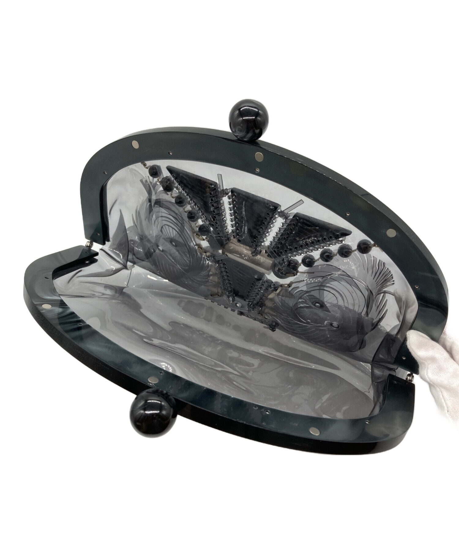 中古・古着通販】Mame Kurogouchi (マメクロゴウチ) PVCガマ口クラッチ