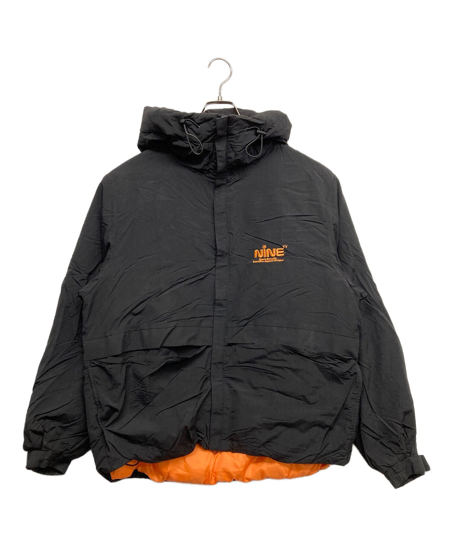 中古・古着通販】9090 (9090) Space Logo Hooded Down Jacket ブラック
