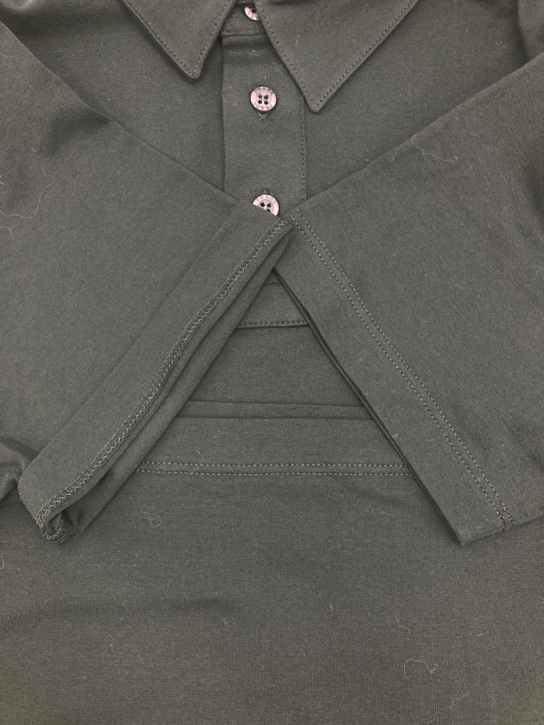 中古・古着通販】PRADA (プラダ) ポロシャツ ブラック サイズ:S