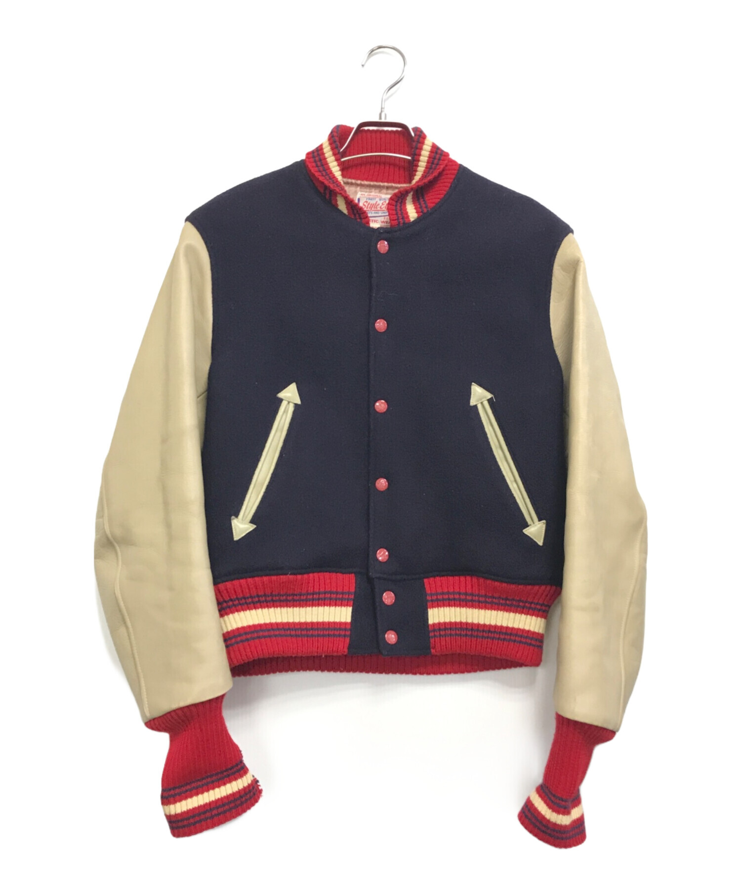 中古・古着通販】STYLE EYES (スタイルアイズ) スタジャン ネイビー