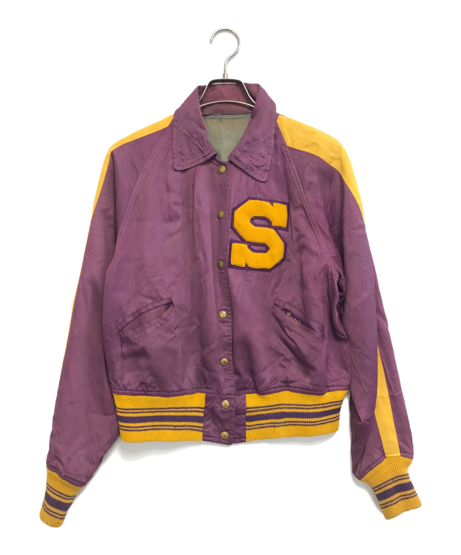 中古・古着通販】VINTAGE (ヴィンテージ) 襟付きサテンスタジャン