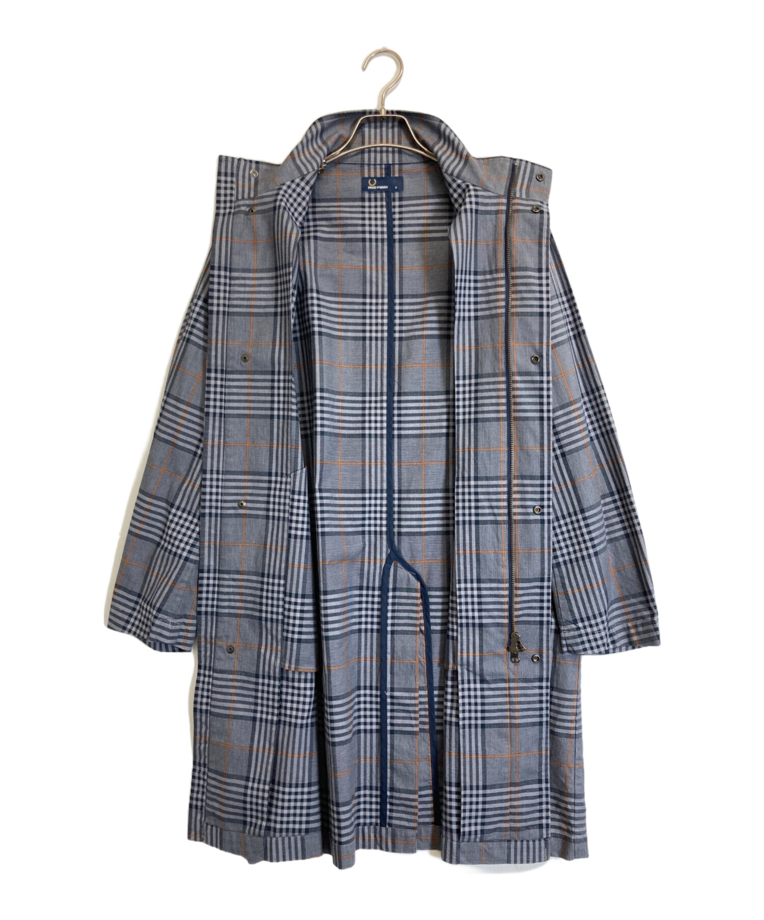 中古・古着通販】FRED PERRY (フレッドペリー) チェックコート グレー