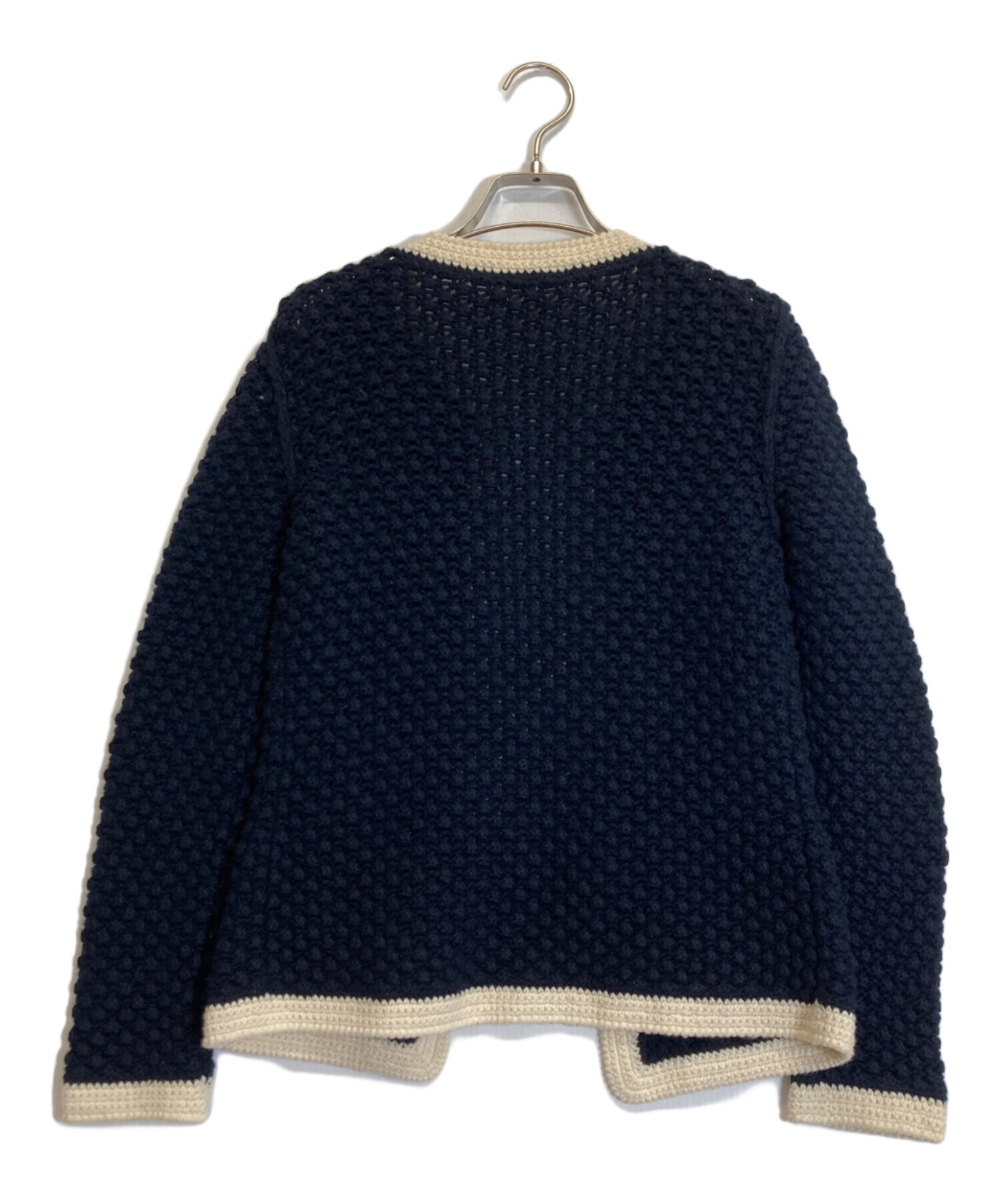 中古・古着通販】FOXEY (フォクシー) カシミヤ混カーディガン ネイビー