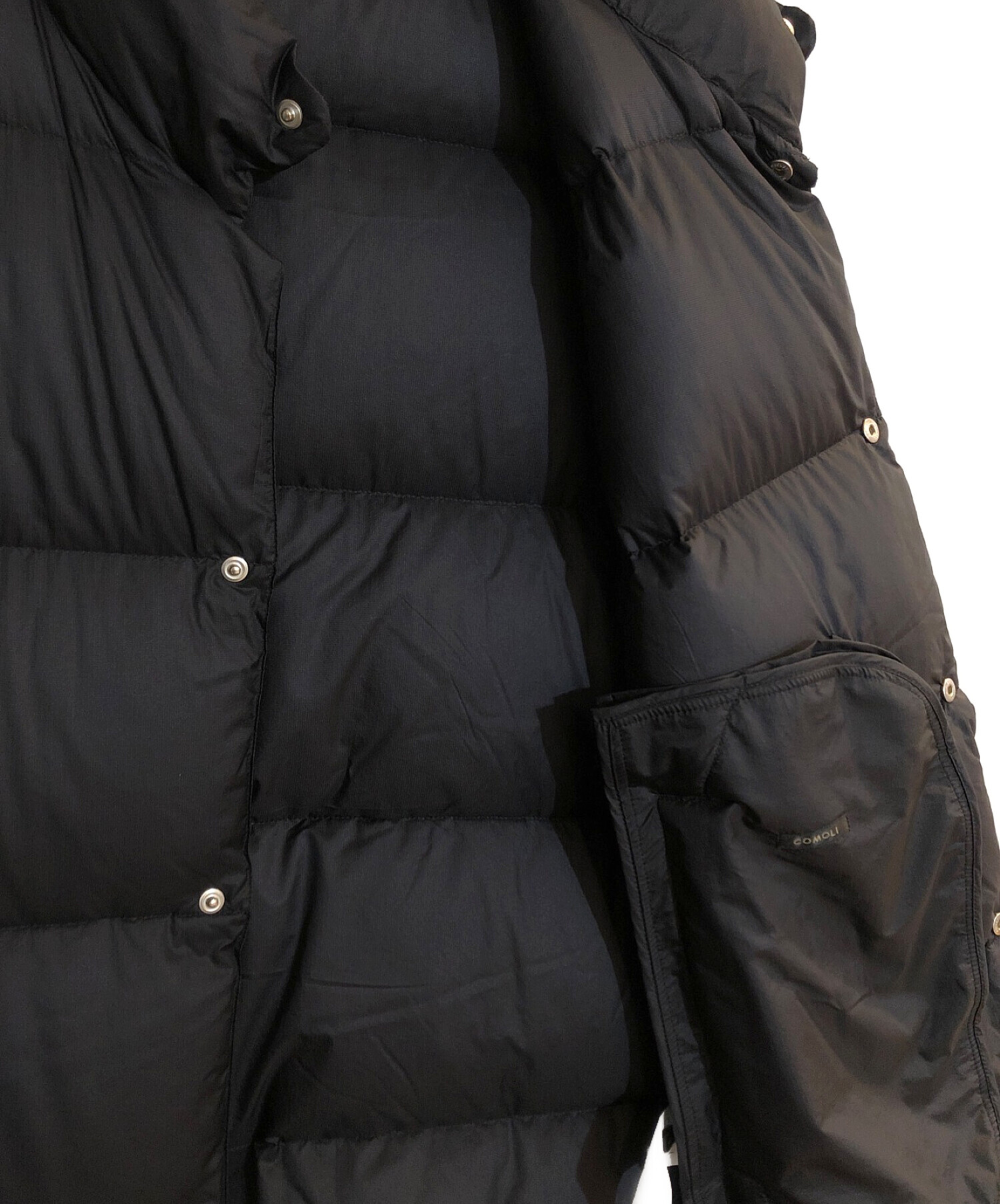 中古・古着通販】COMOLI (コモリ) ダウンベスト ブラック サイズ:SIZE
