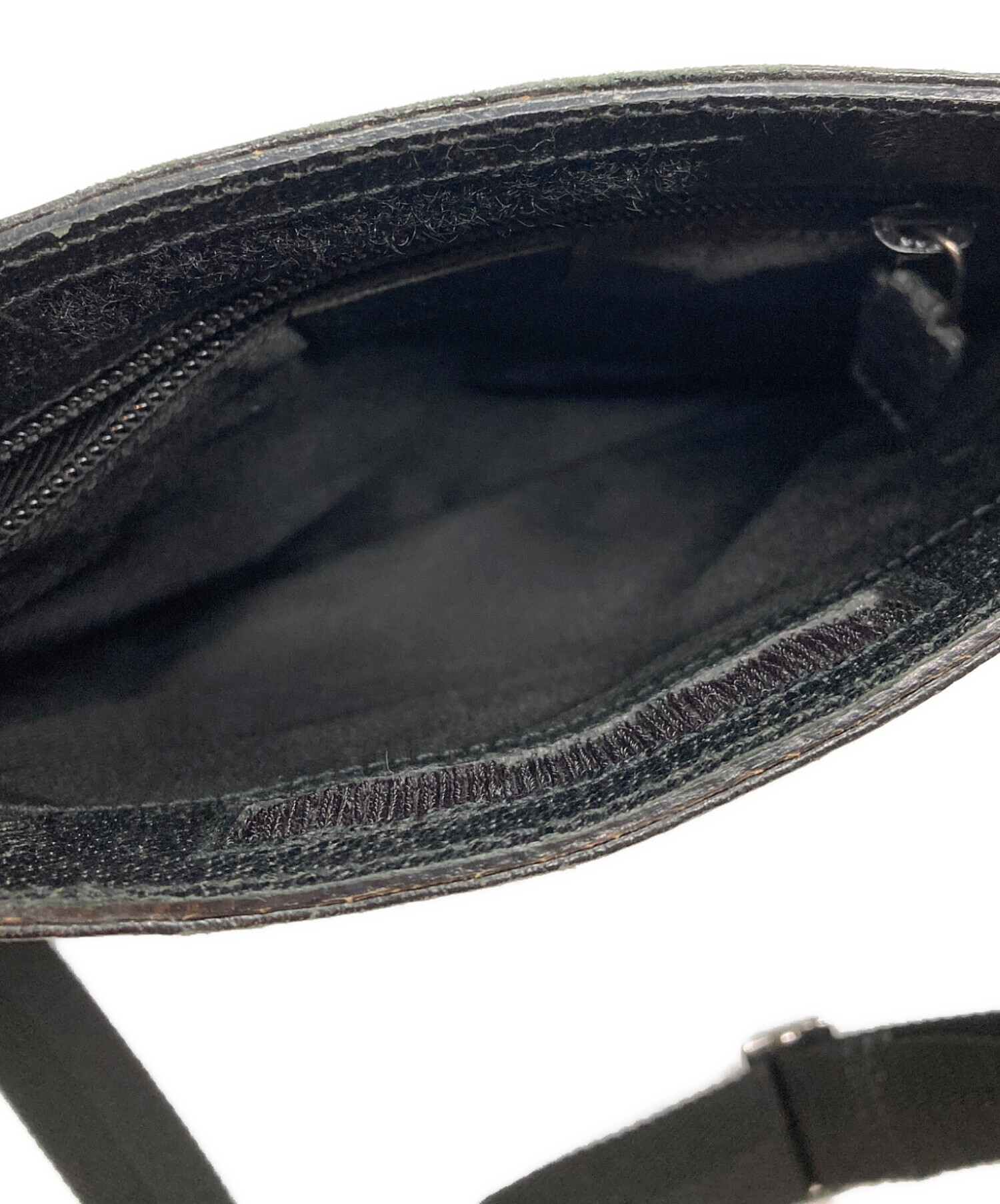 中古・古着通販】GUCCI (グッチ) GGパターンショルダーバッグ ブラック