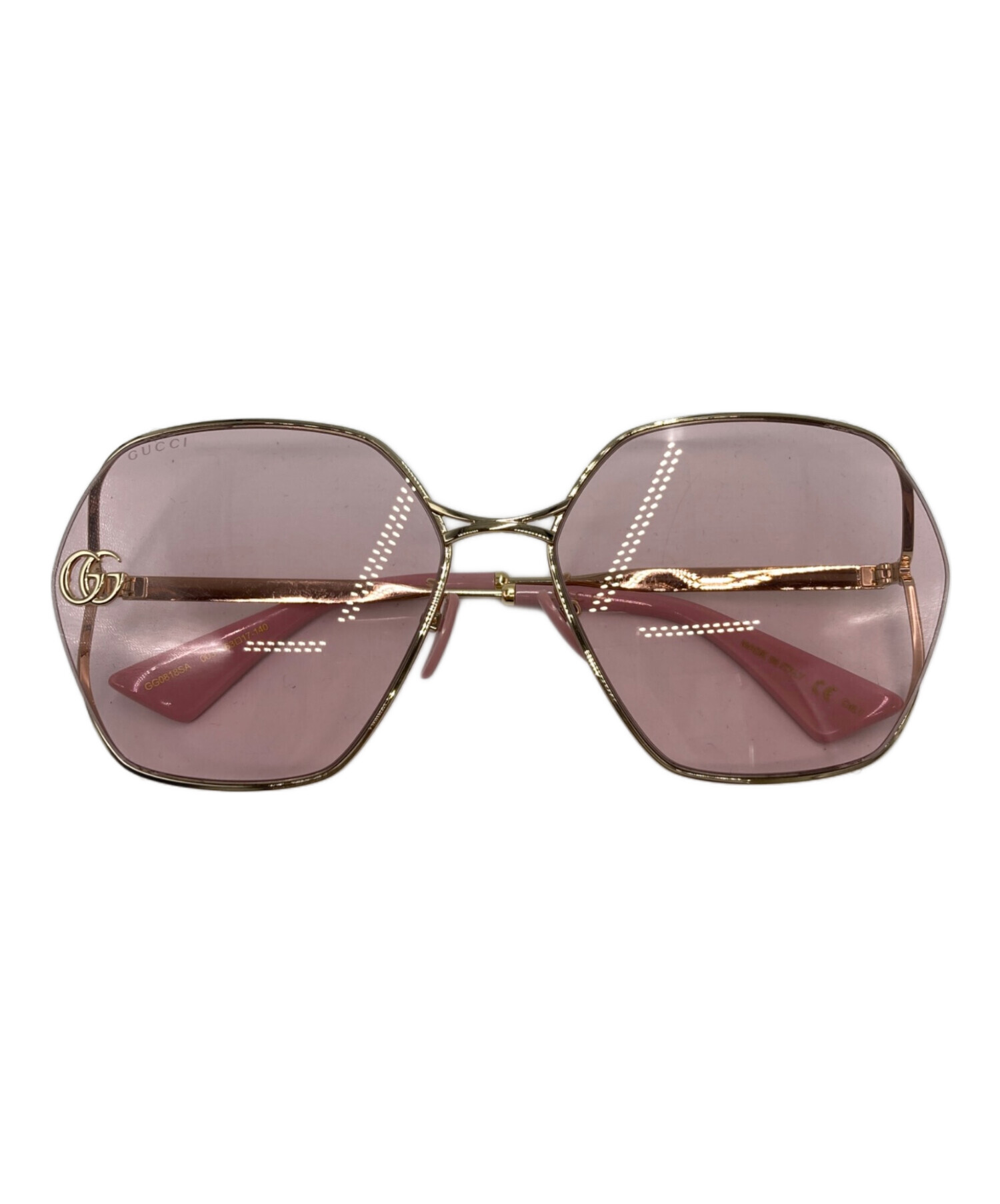 中古・古着通販】GUCCI (グッチ) サングラス/GG0818SA/Thin Gold TONE