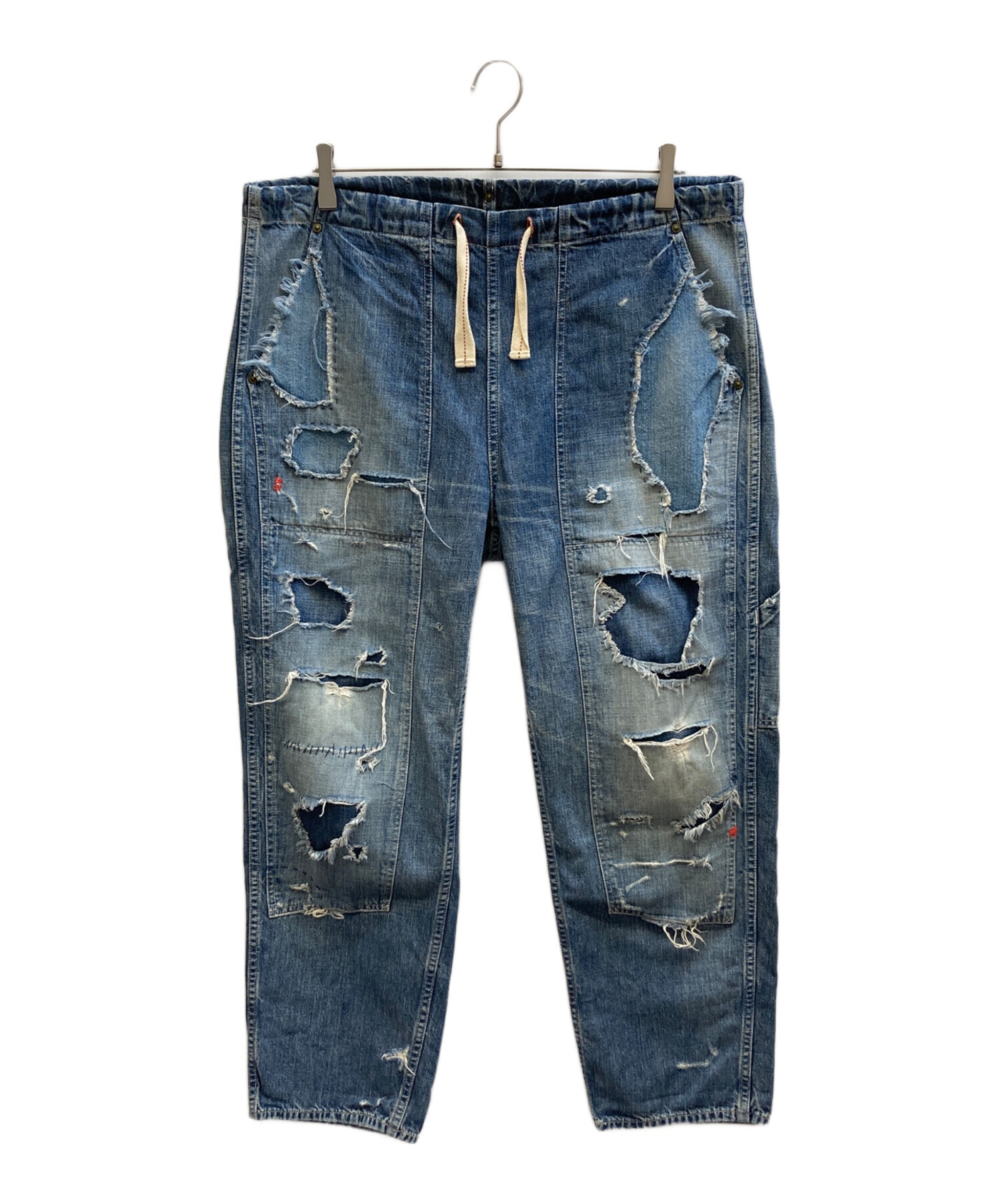 中古・古着通販】anachronorm (アナクロノーム) Damaged Denim W-Knee