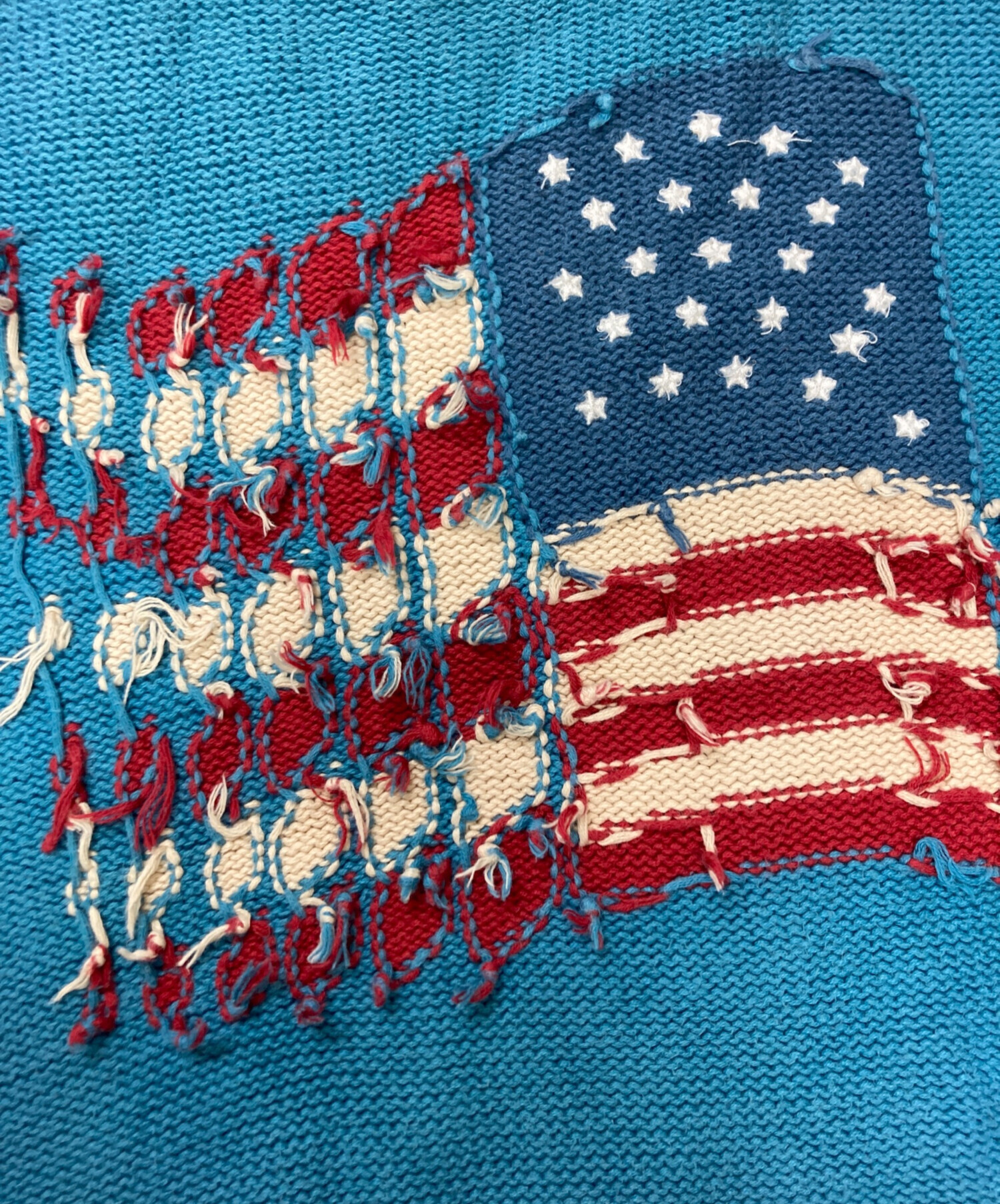 中古・古着通販】DAIRIKU (ダイリク) inside out America knit ブルー
