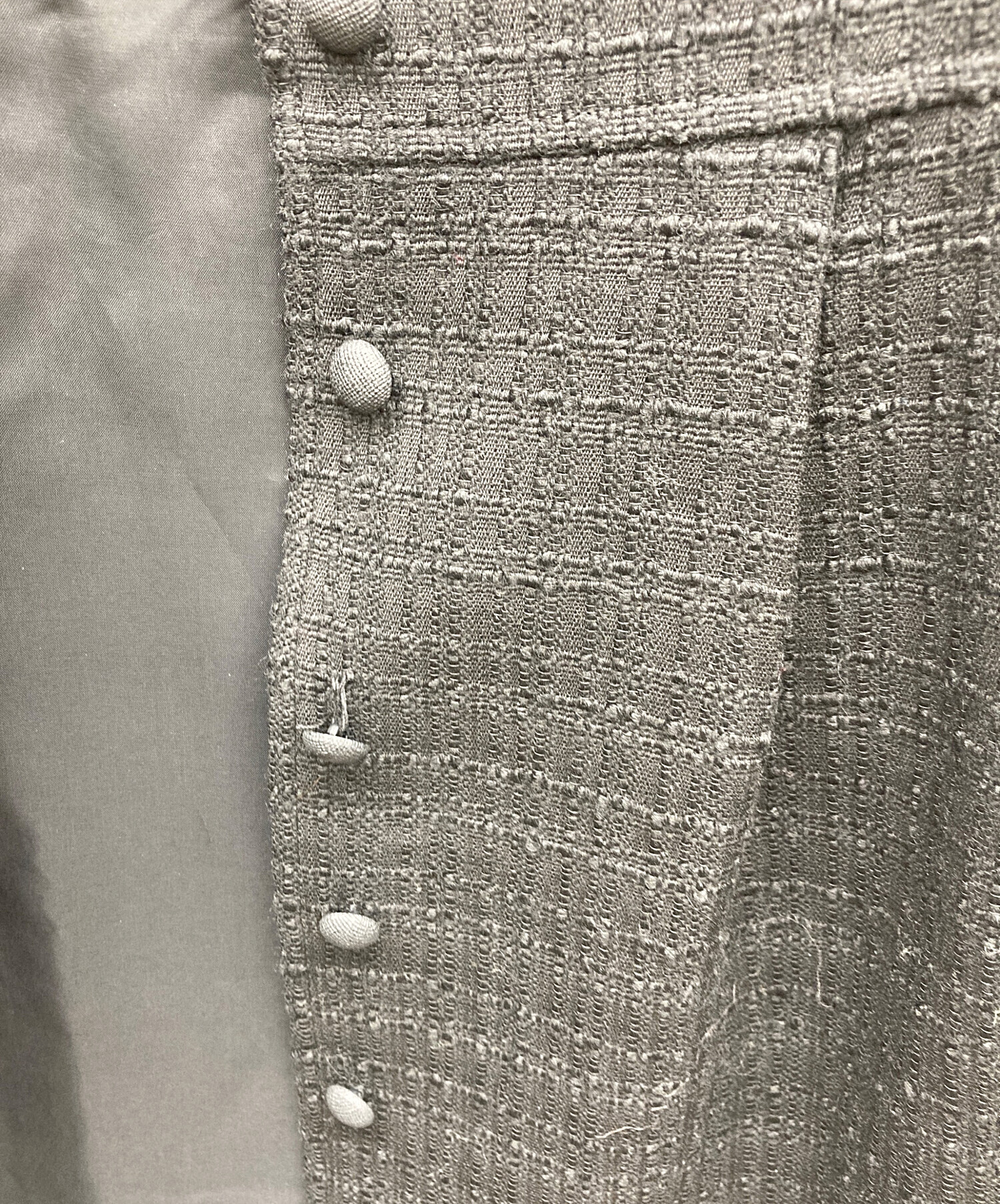 中古・古着通販】Rene (ルネ) ツイードワンピース ブラック サイズ:36