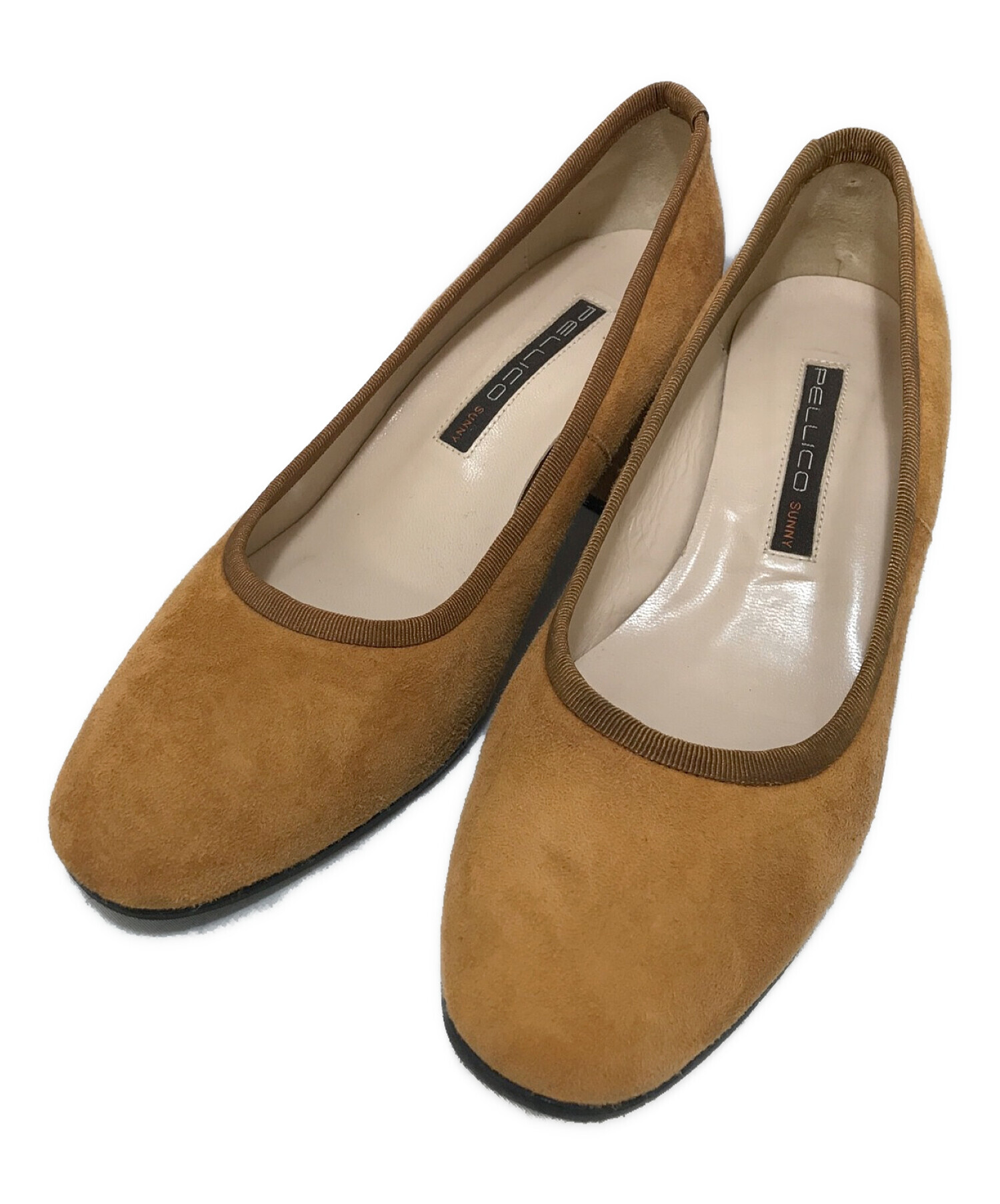 未使用品✨ペリーコ スウェードフラットパンプス スタッズ ベージュ 36