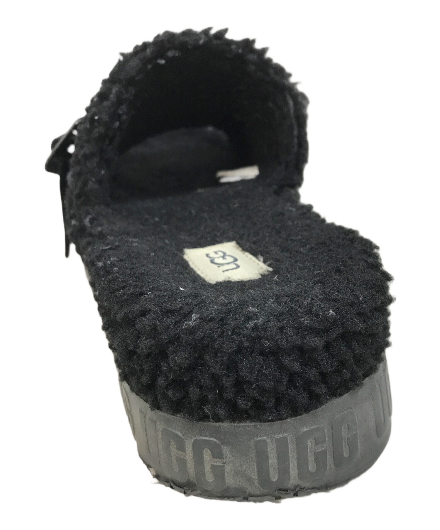 中古・古着通販】UGG (アグ) ファーサンダル ブラック サイズ:25