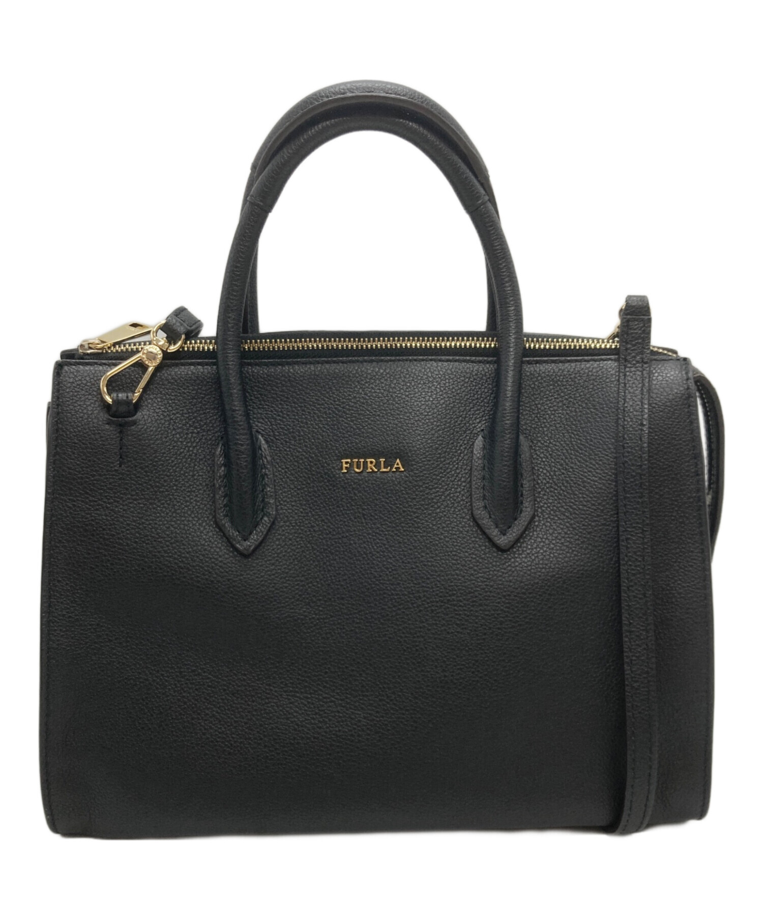 中古・古着通販】FURLA (フルラ) ピンサッチェル 2WAYバッグ ブラック