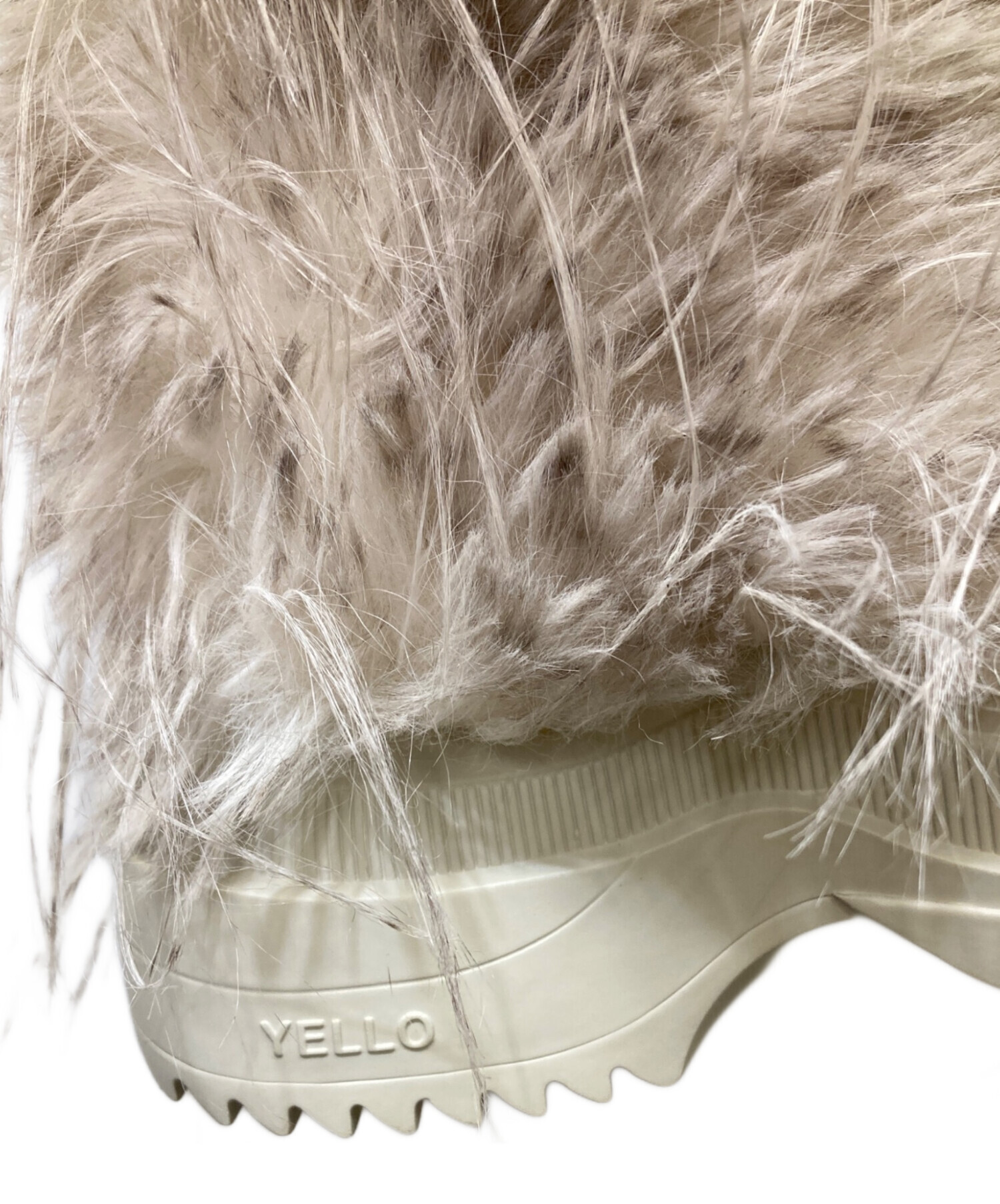 中古・古着通販】YELLO (イエロー) ロングファーブーツ グレー サイズ