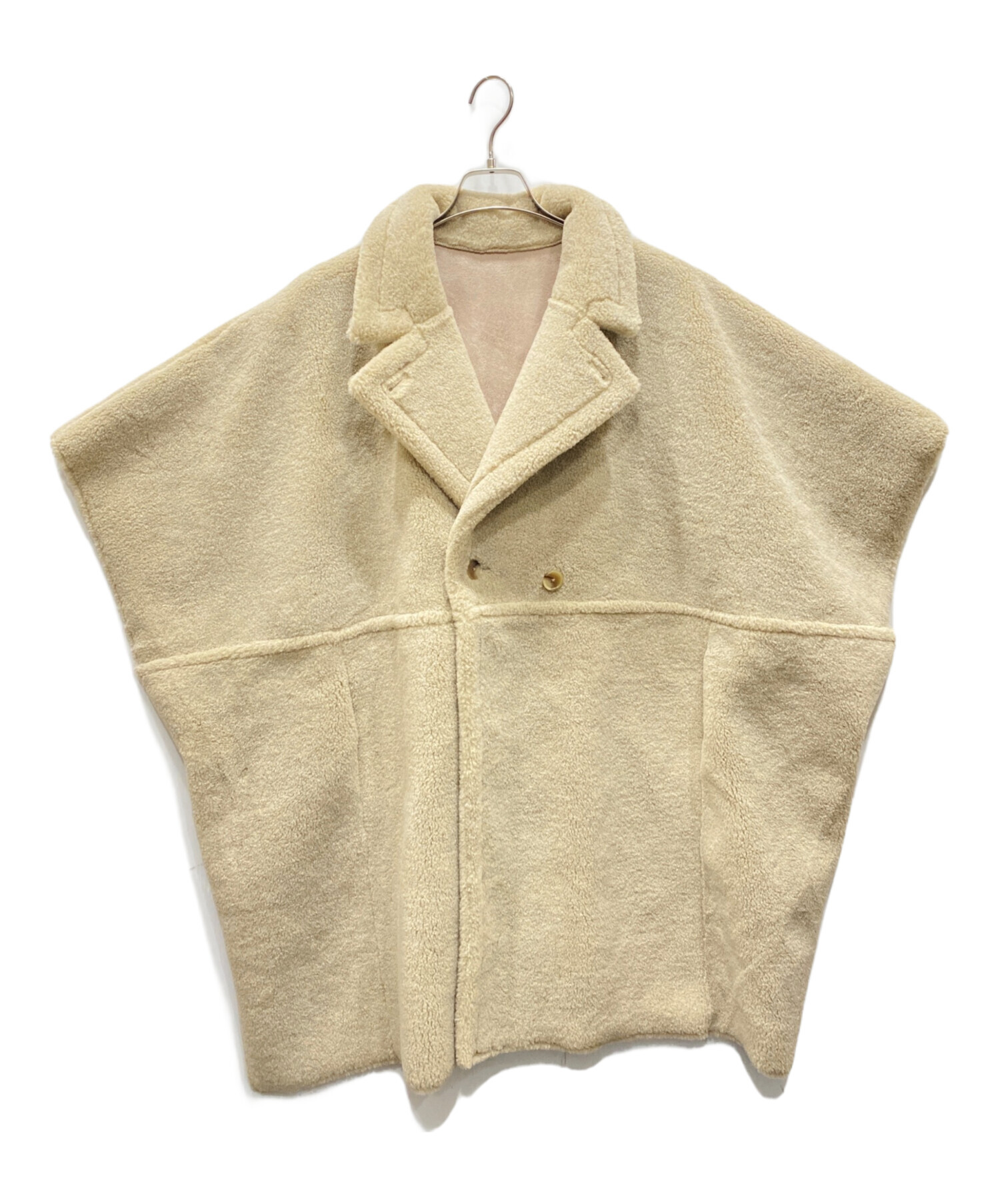 中古・古着通販】AMERI (アメリ) REVERSIBLE BOA PONCHO COAT ベージュ