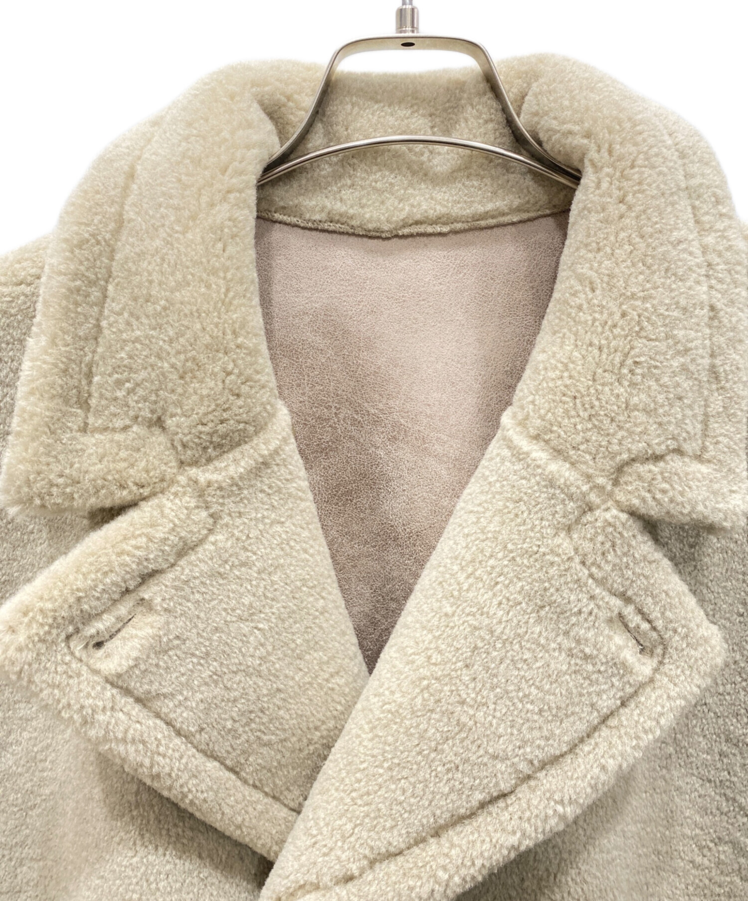 中古・古着通販】AMERI (アメリ) REVERSIBLE BOA PONCHO COAT ベージュ