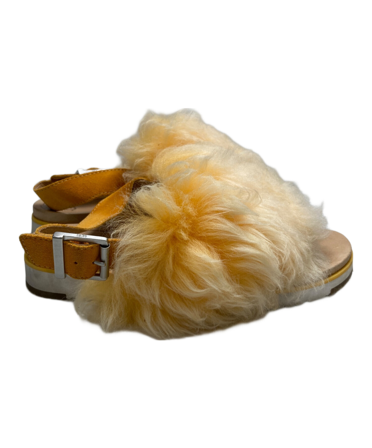 中古・古着通販】UGG (アグ) ファーサンダル オレンジ サイズ:25cm