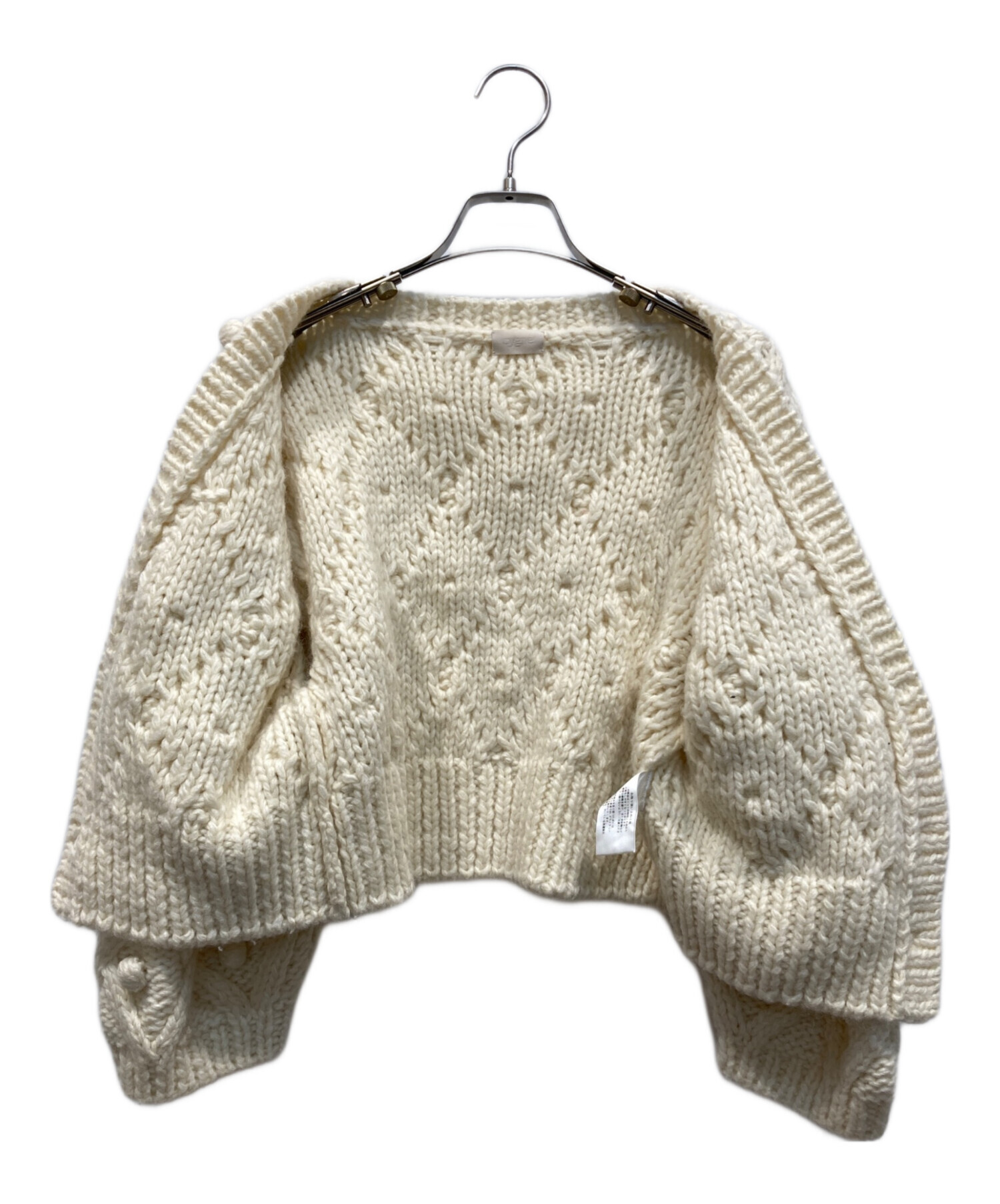 中古・古着通販】cygne (シーニュ) 手編みポンポンカーディガン