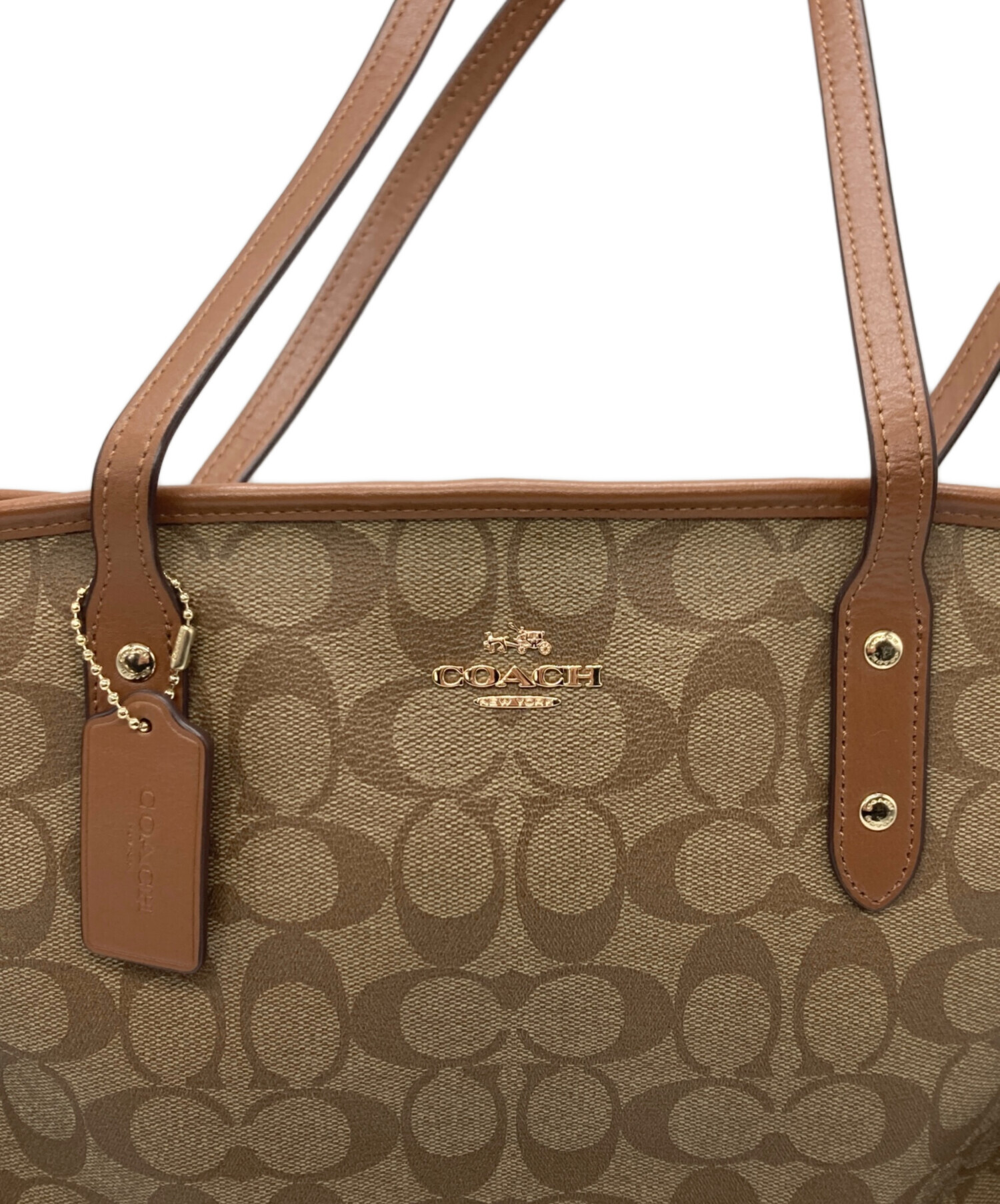 中古・古着通販】COACH (コーチ) シグネチャートートバッグ ブラウン