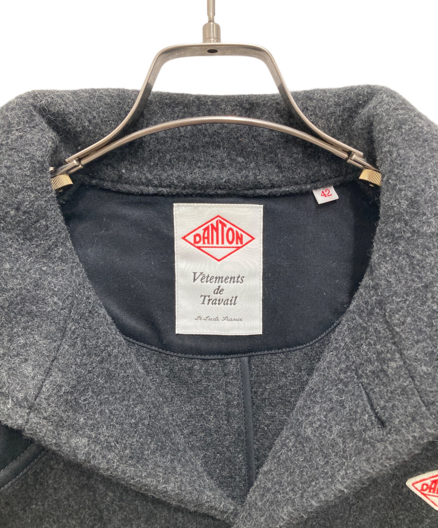 中古・古着通販】DANTON (ダントン) ウールモッサフードコート グレー