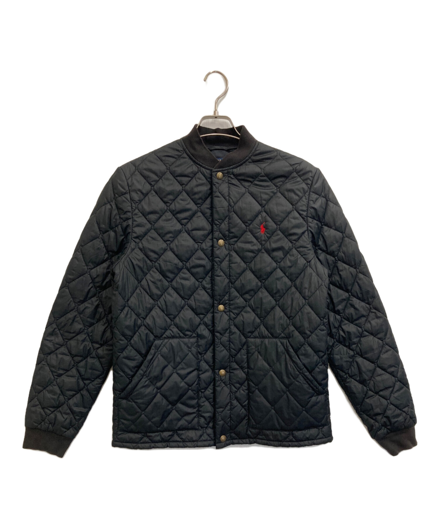 ポロラルフローレン ネイビー キルティングジャケット 刺繍ロゴ