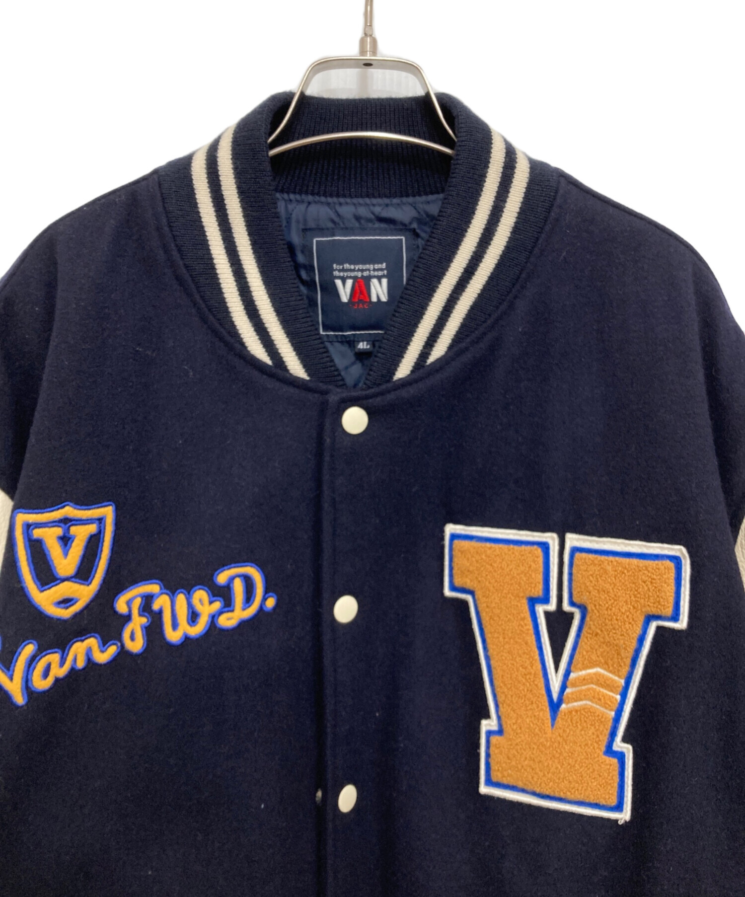 中古・古着通販】VAN JAC (ヴァン・ヂャケット) レザー切替スタジャン