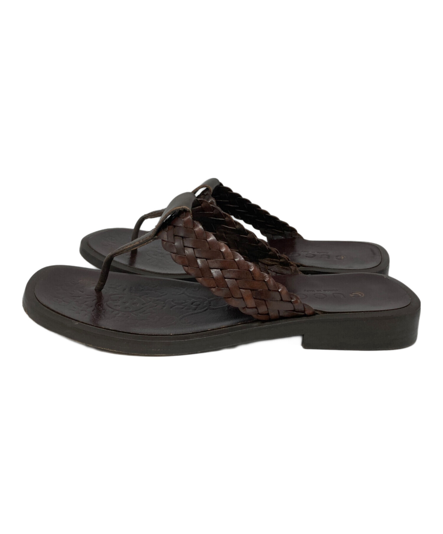 中古・古着通販】GUCCI PLUS (グッチ プラス) レザーサンダル ブラウン