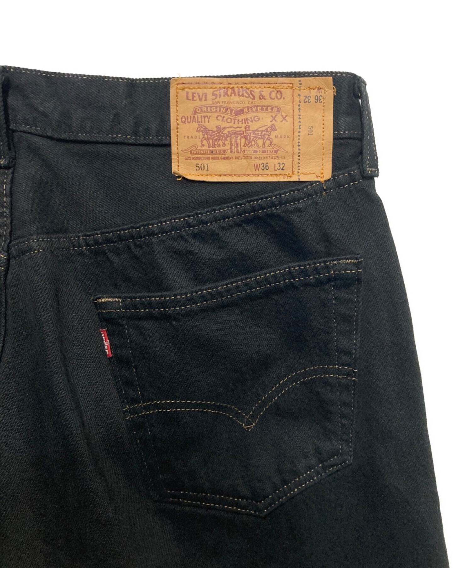 中古・古着通販】LEVI'S (リーバイス) 501 90s後染めブラックデニム