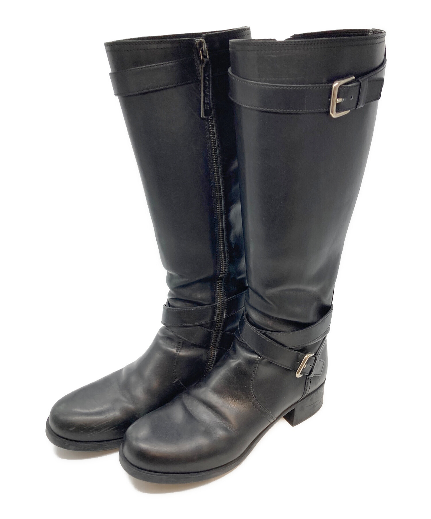プラダ PRADA 本革ロングブーツ 38サイズ PRADA SPORT(プラダスポーツ