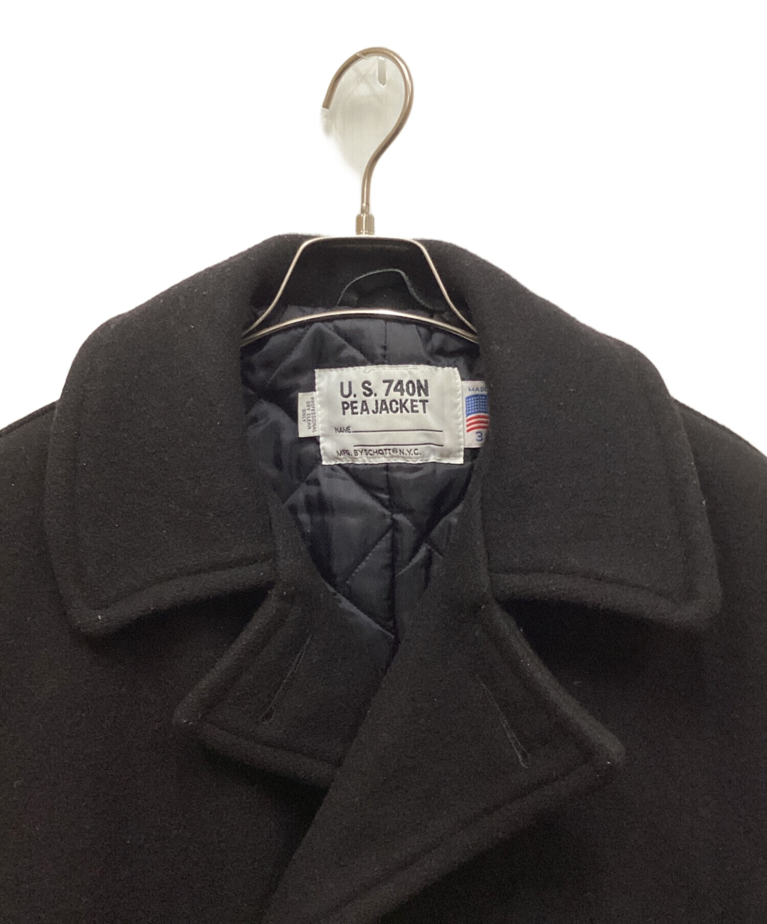 中古・古着通販】Schott (ショット) U.S. 740N PEA JACKET ブラック