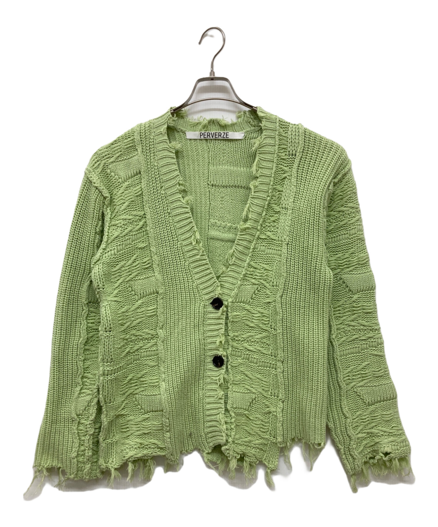 中古・古着通販】PERVERZE (パーバーズ) ダメージ加工ニット