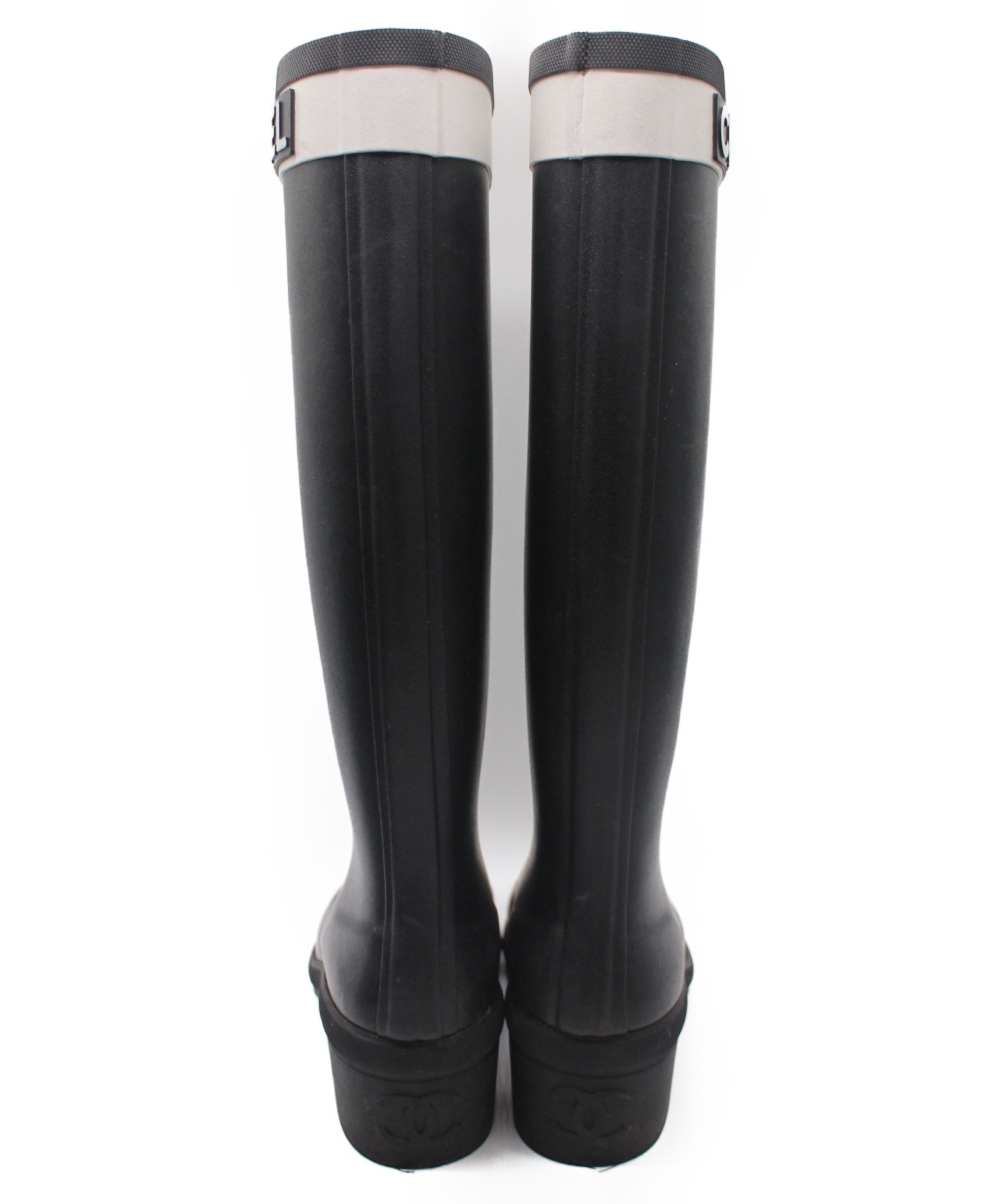 中古・古着通販】CHANEL (シャネル) レインブーツ ブラック サイズ:35