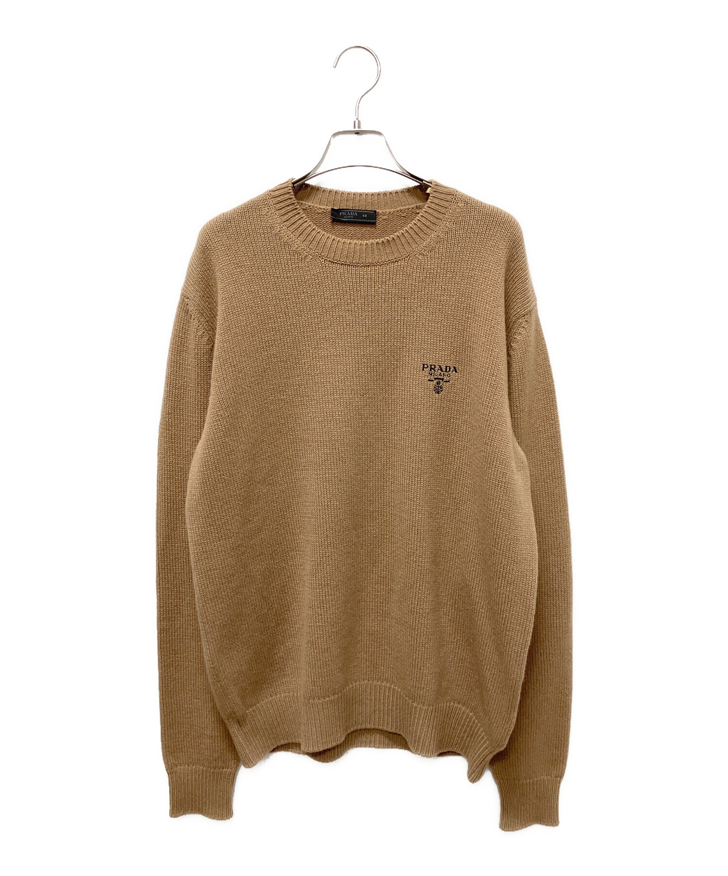 中古・古着通販】PRADA (プラダ) ロゴ カシミヤ ニットプルオーバー