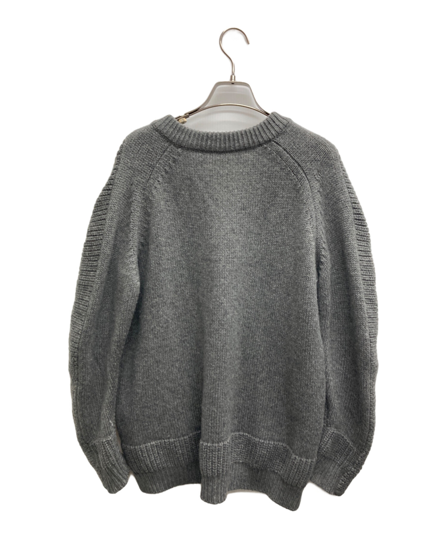中古・古着通販】HERMES (エルメス) カシミヤVネックニット グレー
