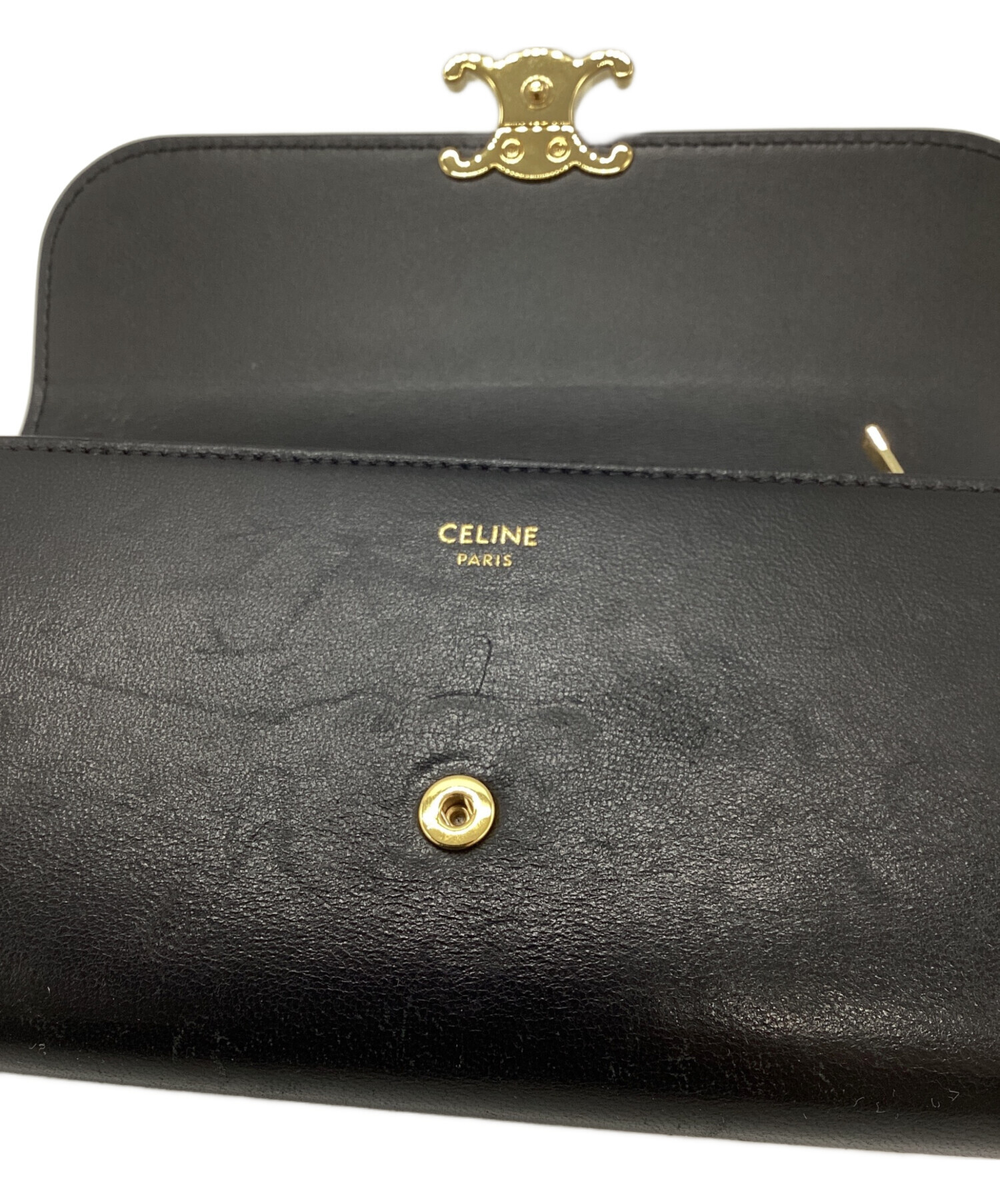 中古・古着通販】CELINE (セリーヌ) ラージフラップウォレット