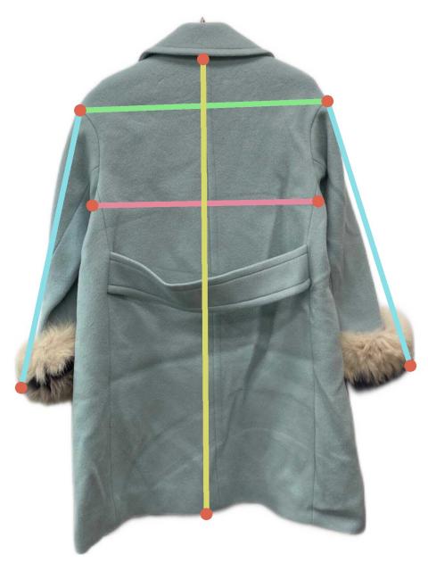 中古・古着通販】Diagram (ダイアグラム) フォックスハーフピーコート