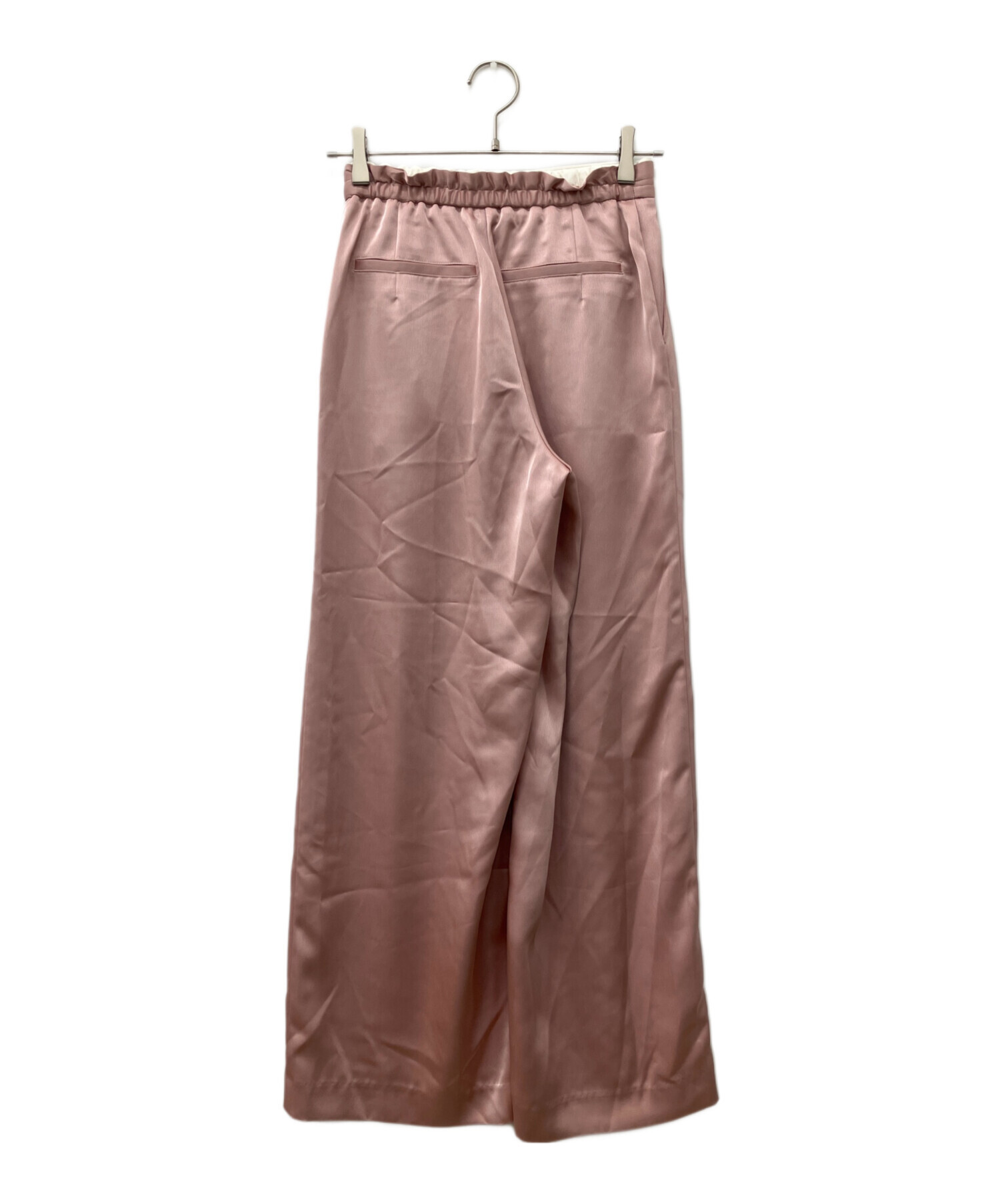 中古・古着通販】machatt (マチャット) サテンタックパンツ ピンク