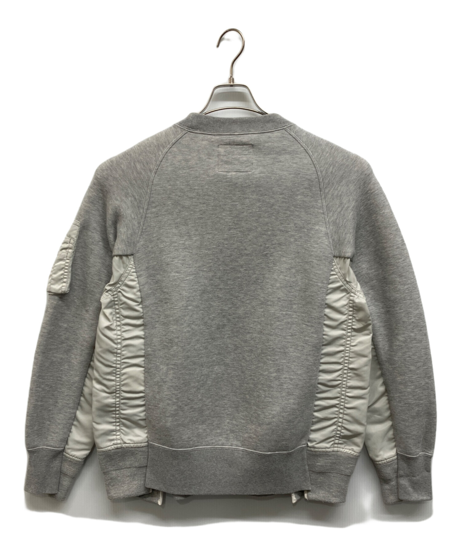 中古・古着通販】sacai (サカイ) Sponge Sweat x MA-1 Pullover グレー