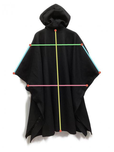 中古・古着通販】ZARA (ザラ) ケープポンチョ ブラック サイズ:M