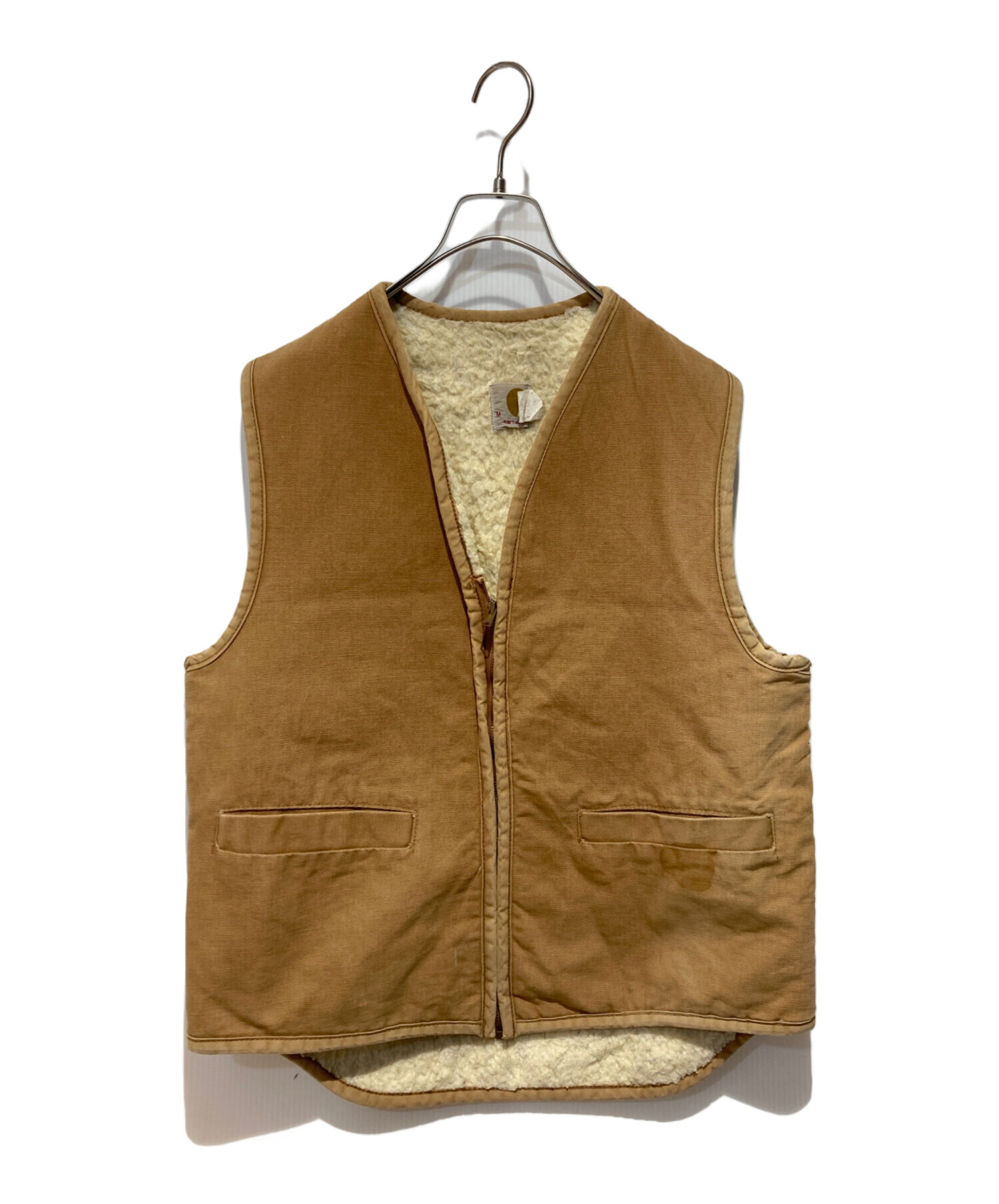 中古・古着通販】CarHartt (カーハート) ダックボアベスト ブラウン