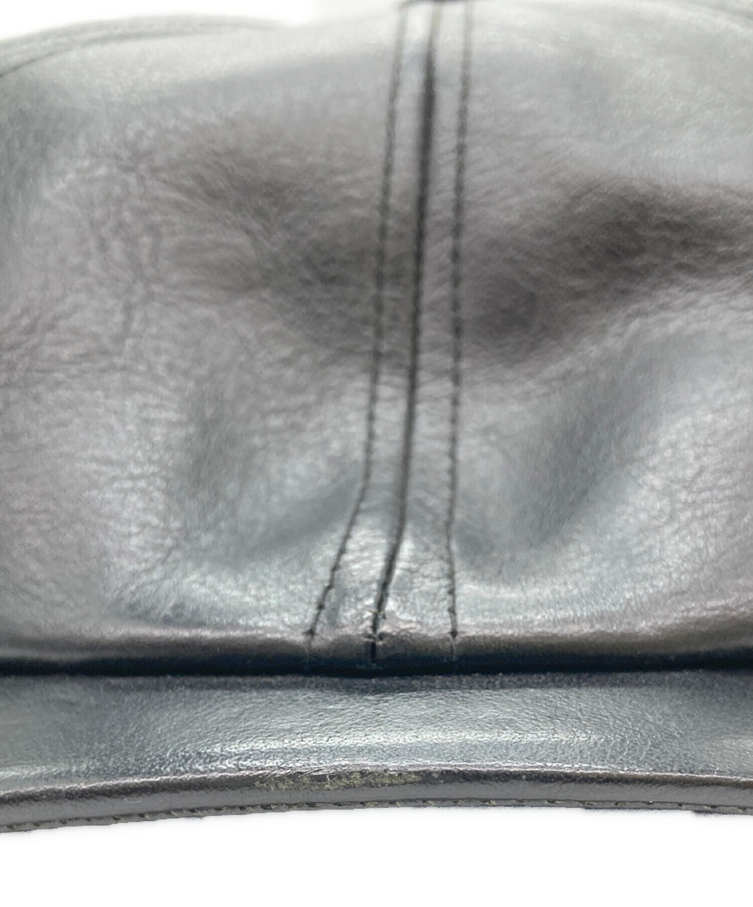 中古・古着通販】CALEE (キャリー) レザーキャスケット ブラック