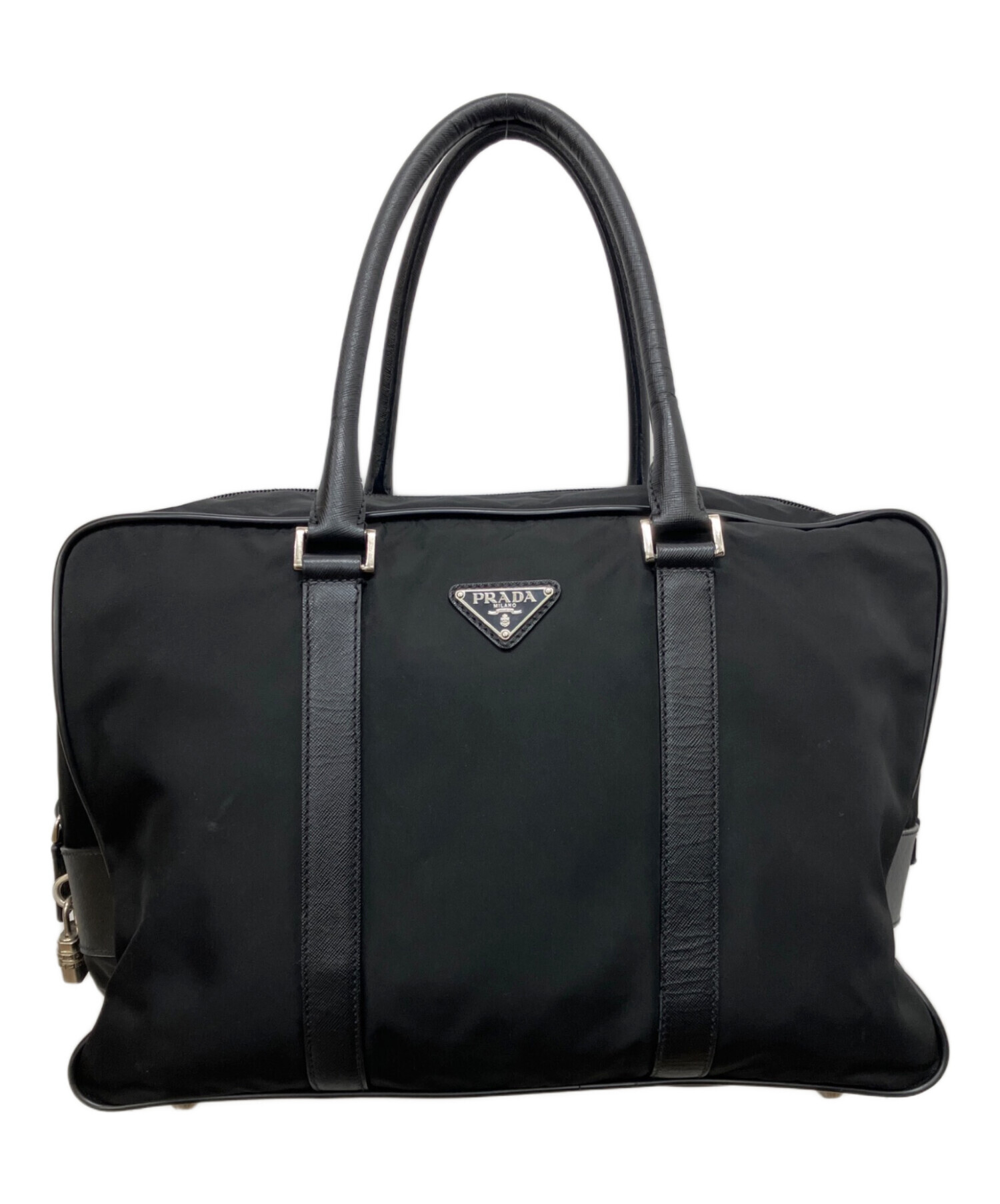 中古・古着通販】PRADA (プラダ) ナイロンビジネスバッグ ブラック