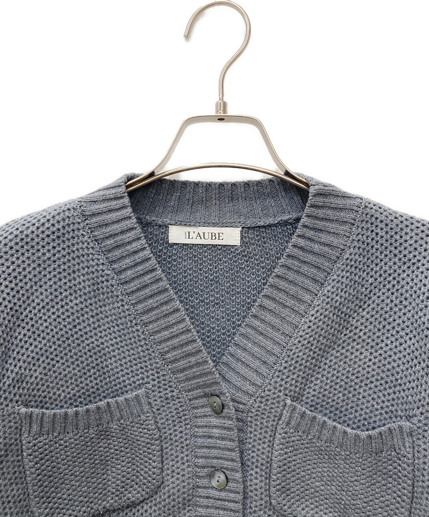 中古・古着通販】L'AUBE BLANC (ローブ ブラン) Basket Knit Cardigan