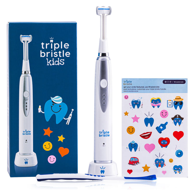 Triple Bristle Kids 3-sided Sonic Electric Toothbrush | Triple Bristle