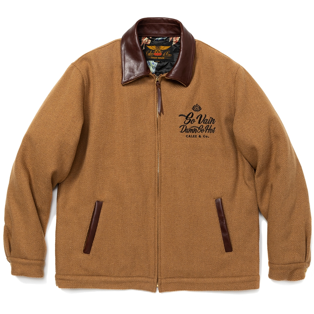 キャリー エンブロイディー レザー カラー ウール スポーツ タイプ